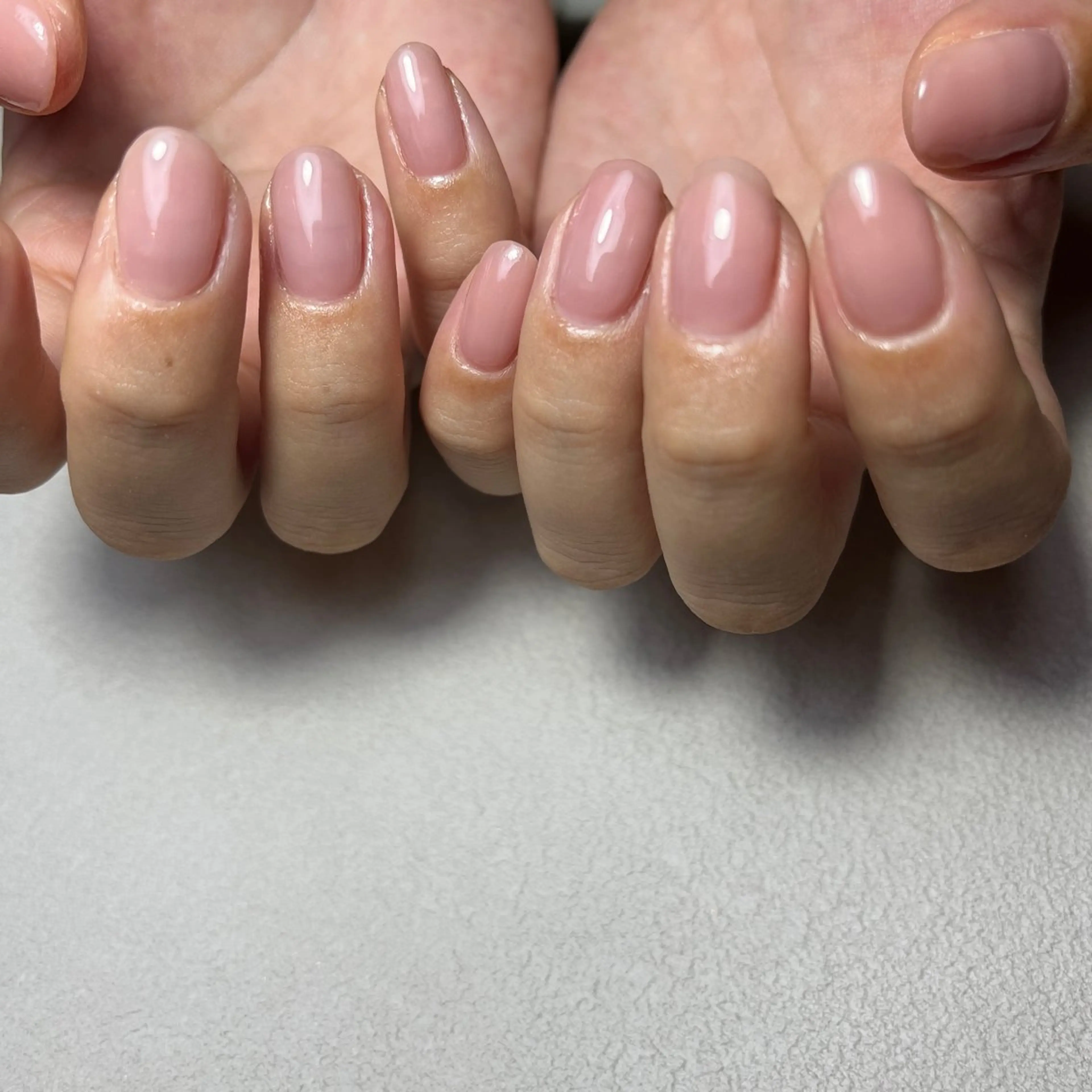 ネイル ジェルネイル ワンカラーネイル パラジェル 冬ネイル ハンドネイル nail slow.のネイルデザイン
