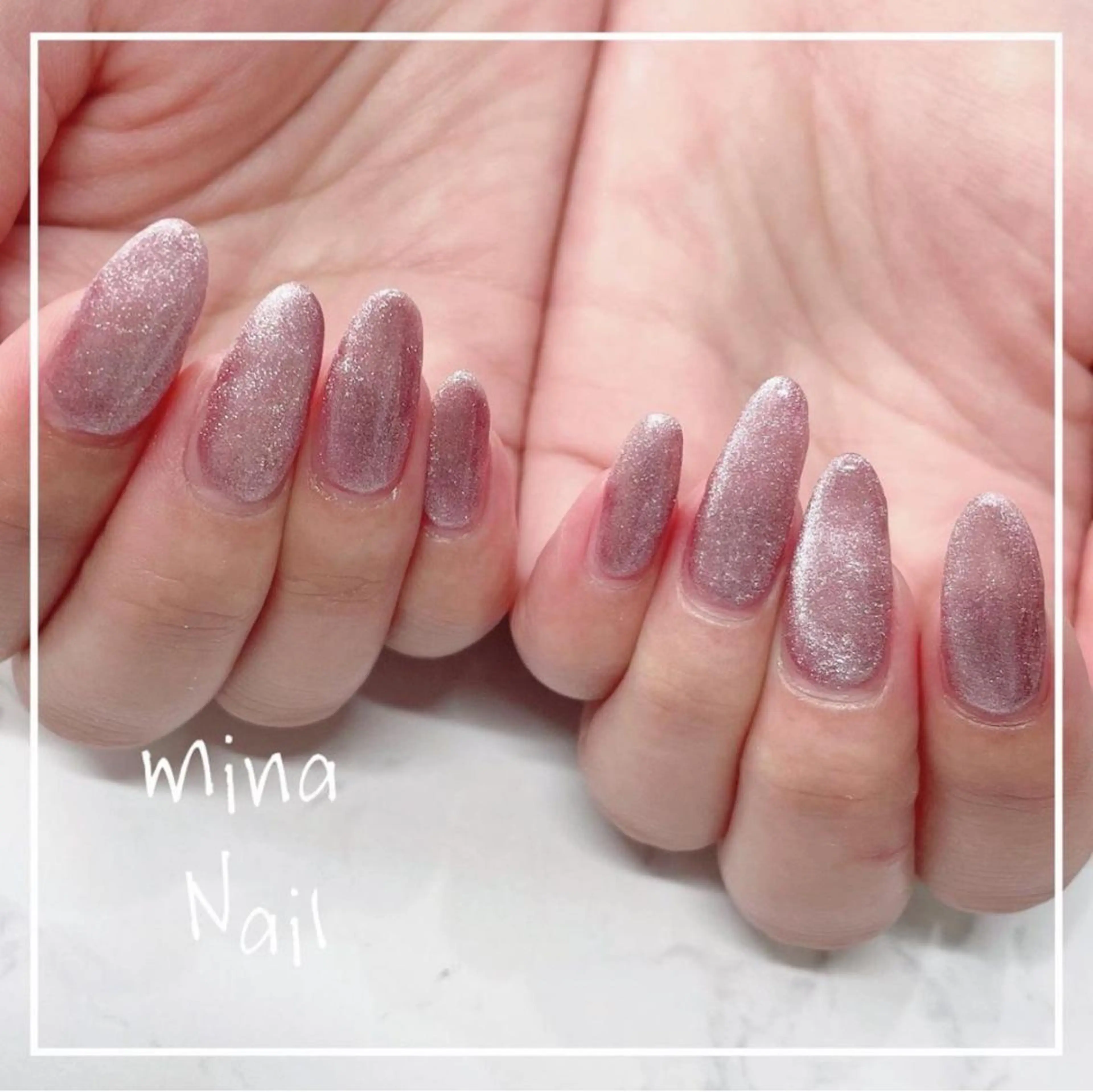 ネイル キラキラネイル マグネットネイル mina Nailのネイルデザイン