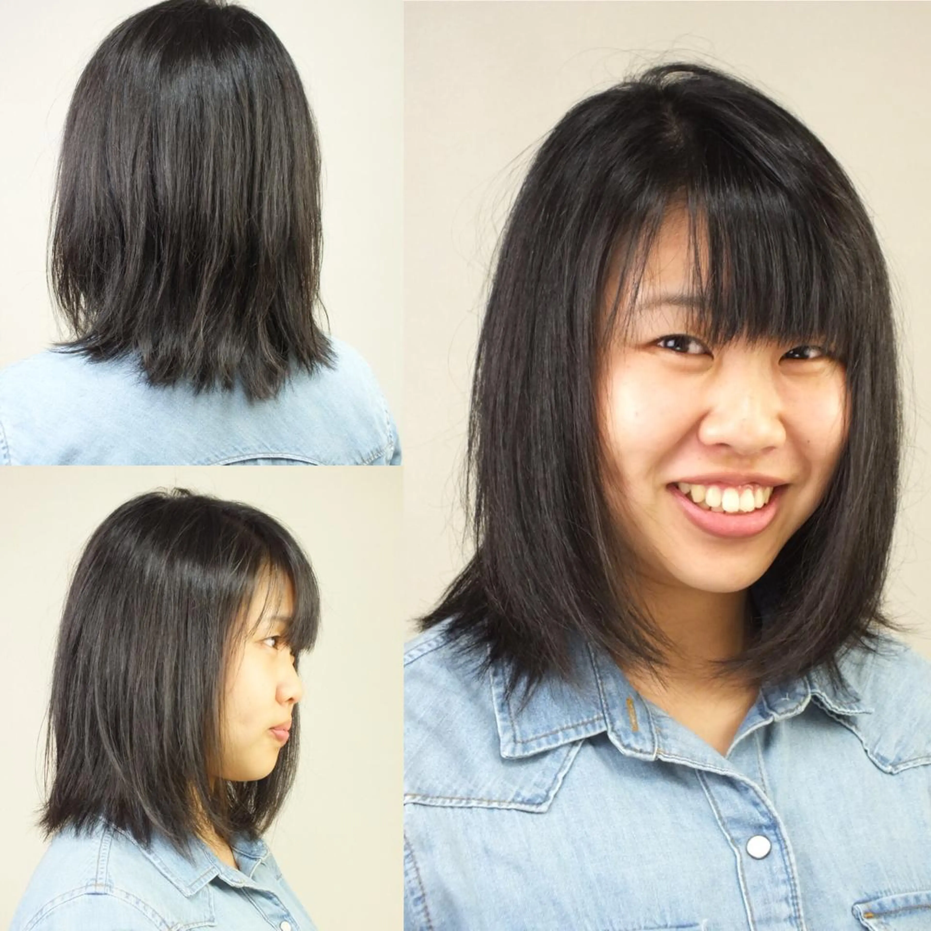 ミディアム ボブ レイヤーカット カット トリートメント 横田 尚登のヘアスタイル