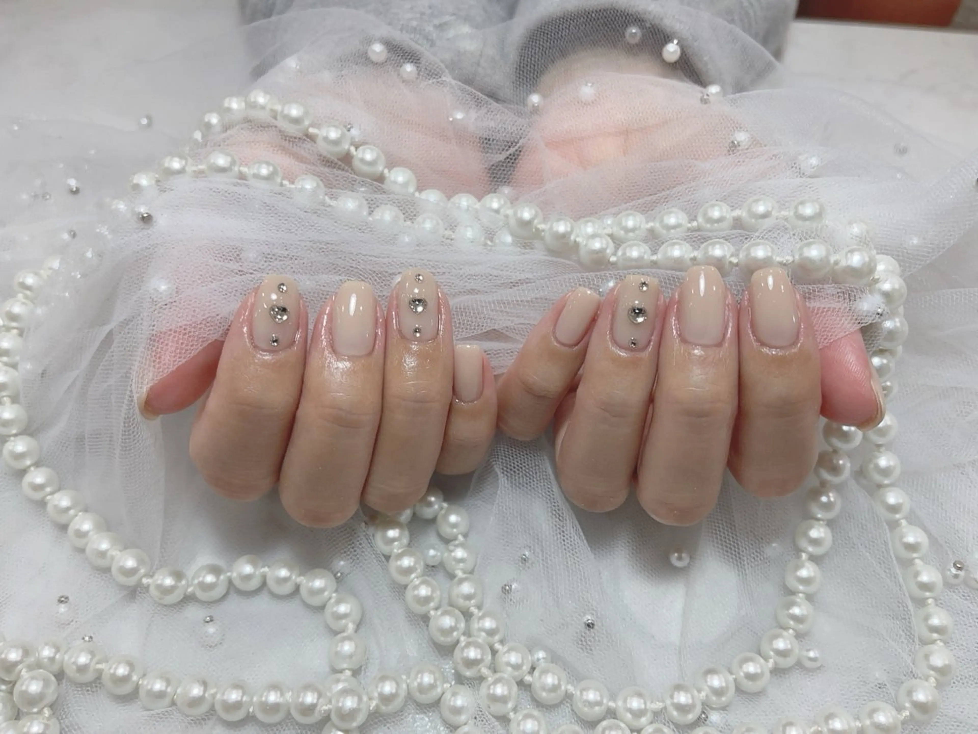 ネイル アートネイル フラッシュネイル フレンチネイル ガラスフレンチ グラデーション M2beauty Renaのネイルデザイン