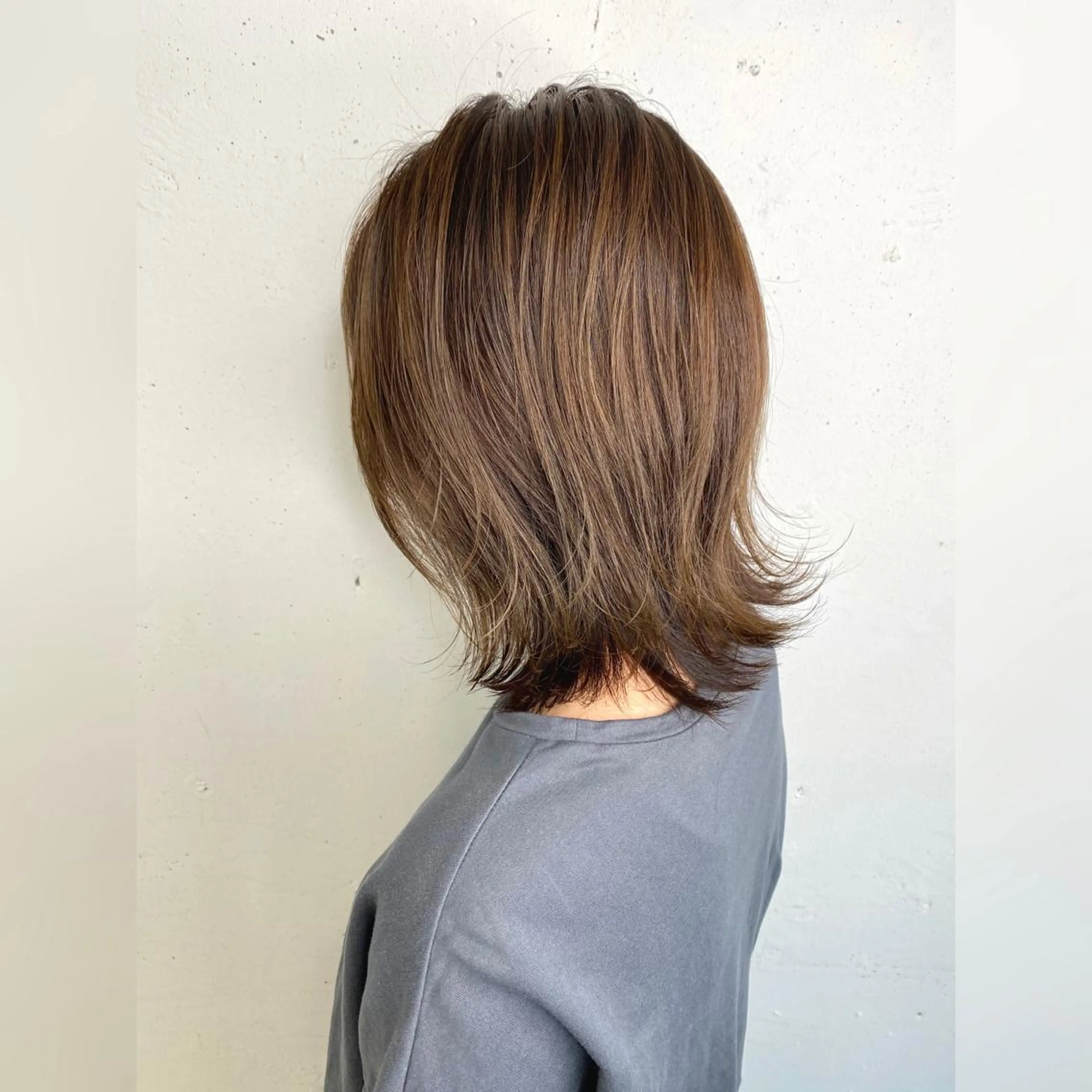 ミディアム ヘアカラー グレージュカラー◎ 山本勝志のヘアスタイル