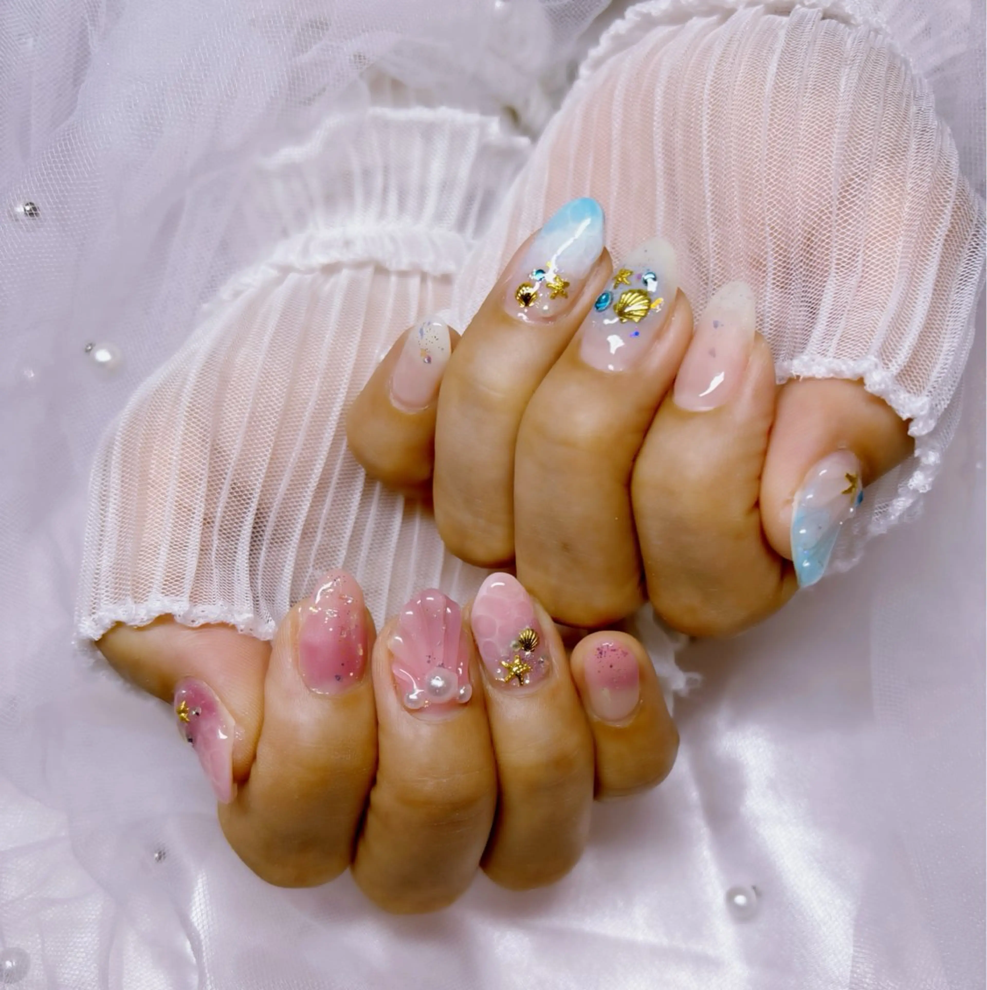 ネイル 夏ネイル ハンドネイル Nail Salon macherieのネイルデザイン