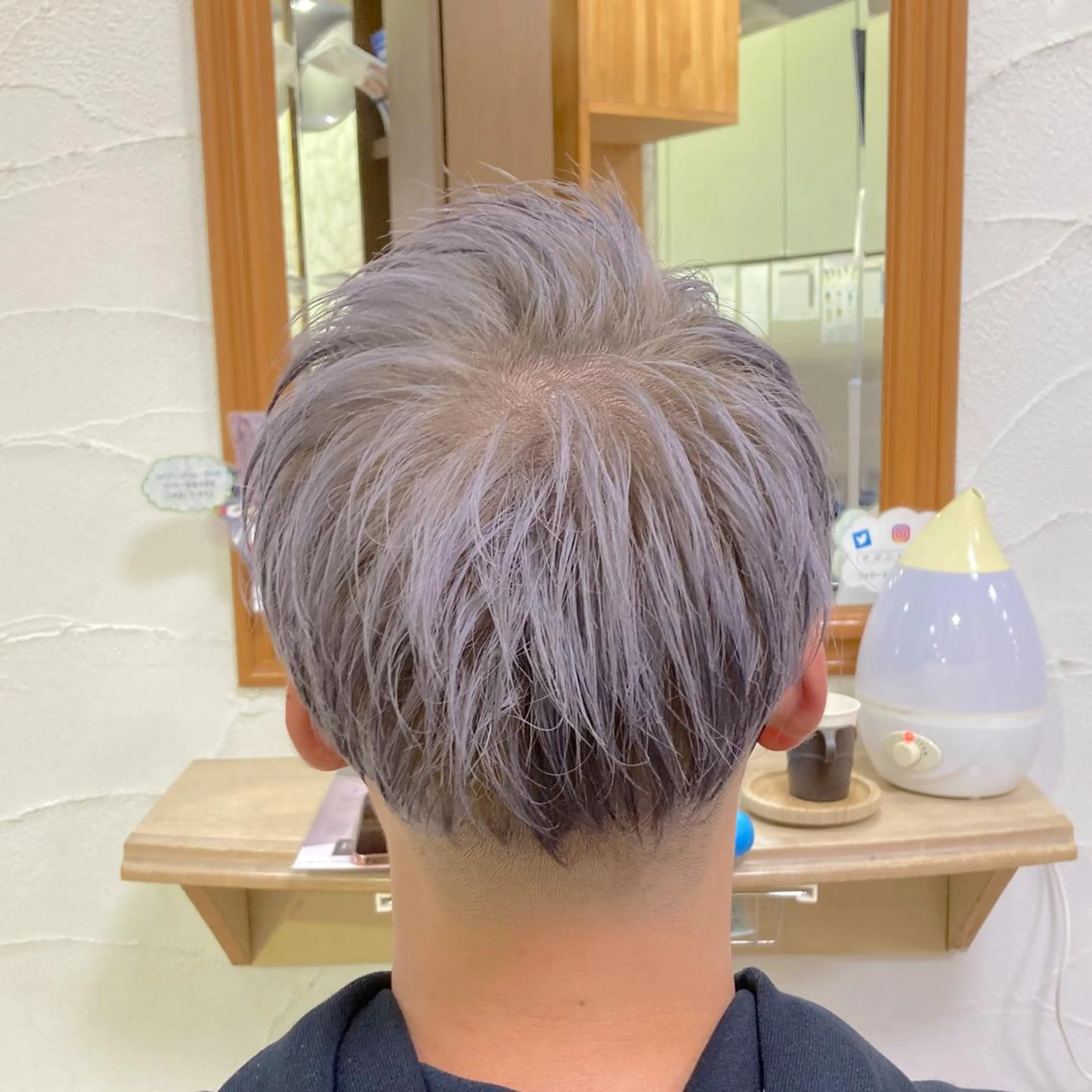 ショート カラー メンズ アッシュ シルバー シルバーアッシュ カット ヘアカラー メンズ特化/垣見 隼人のヘアスタイル