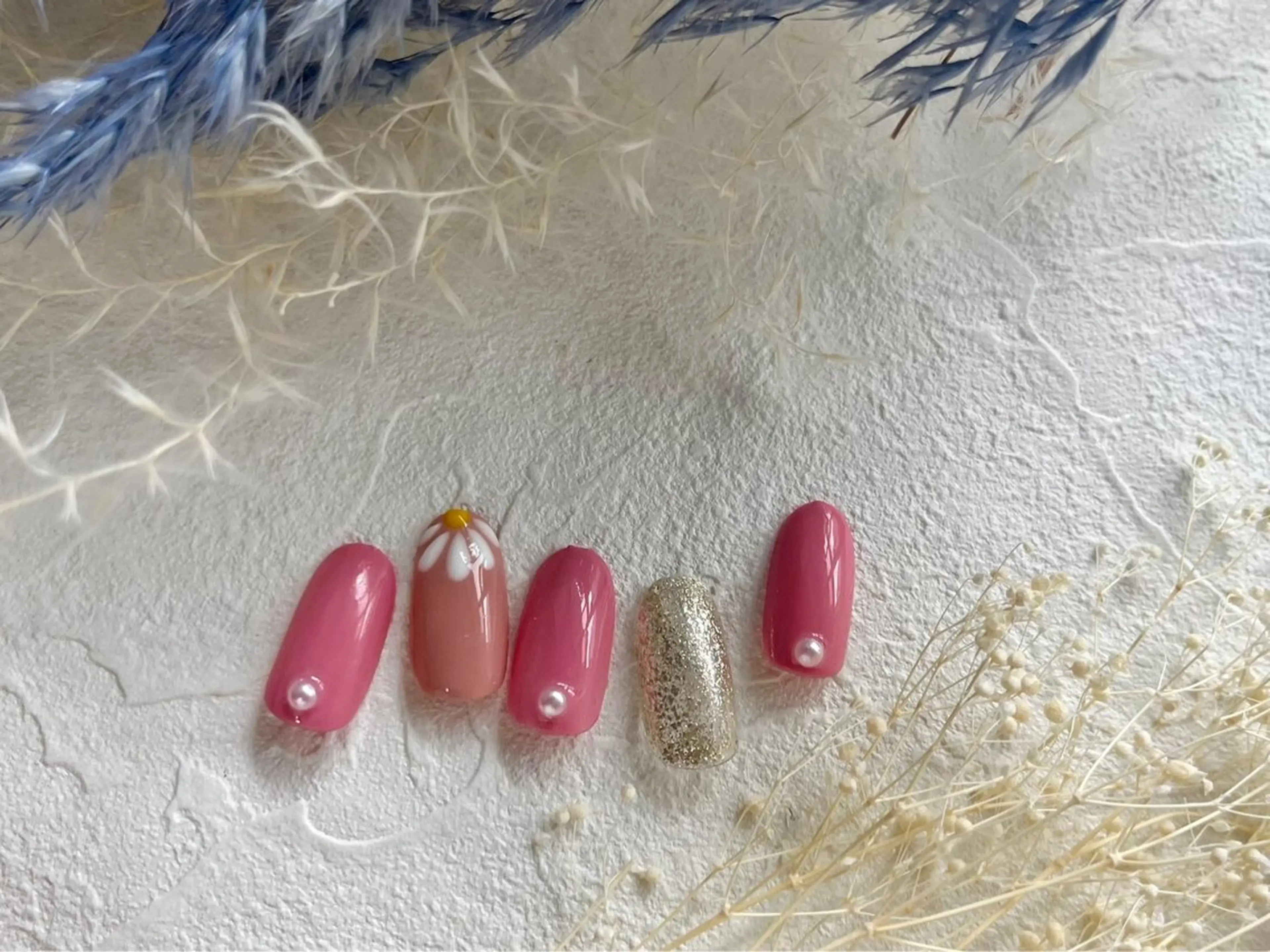 ネイル オーロラネイル 入学式 フットネイル フレンチネイル ジェルネイル Mogu nail 二子玉川のネイルデザイン
