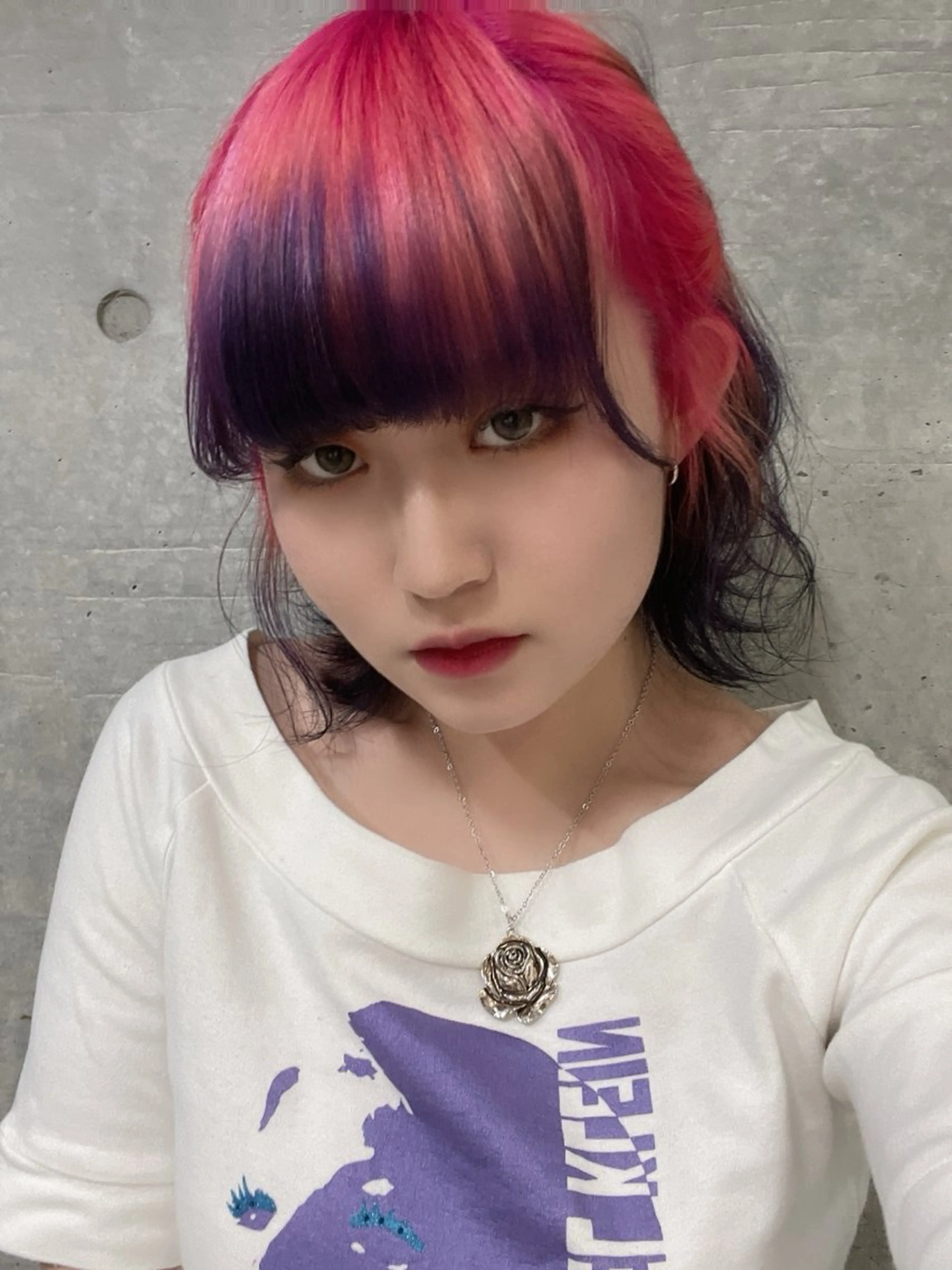セミロング カラー デザインカラー THE./ブリーチ 透感カラー/平成のヘアスタイル