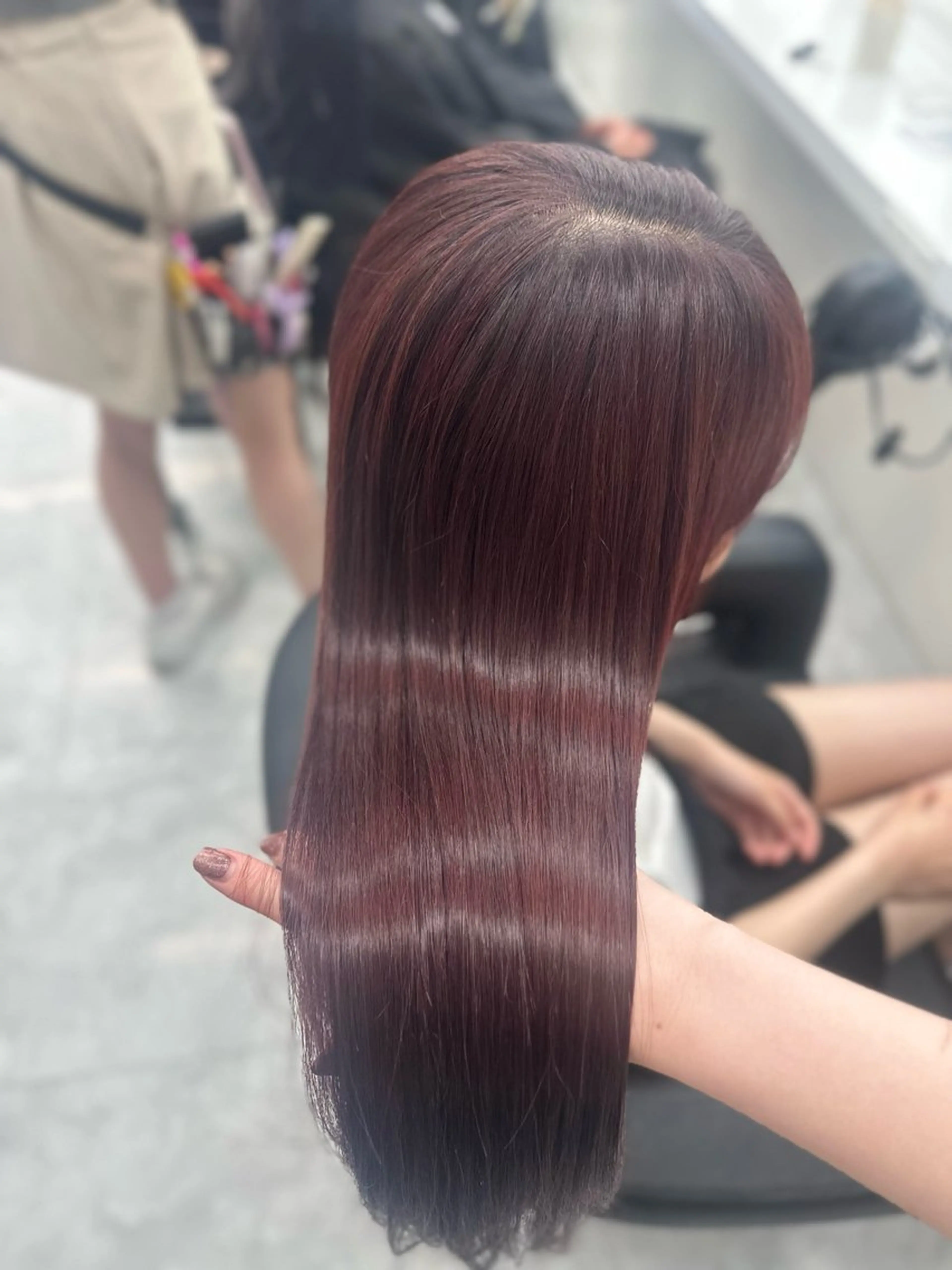 セミロング カラー 髪質改善 トリートメント ヘアカラー トリートメント ヘッドスパ ヘアセット ガーリーstyle ❤︎misaki🏹のヘアスタイル