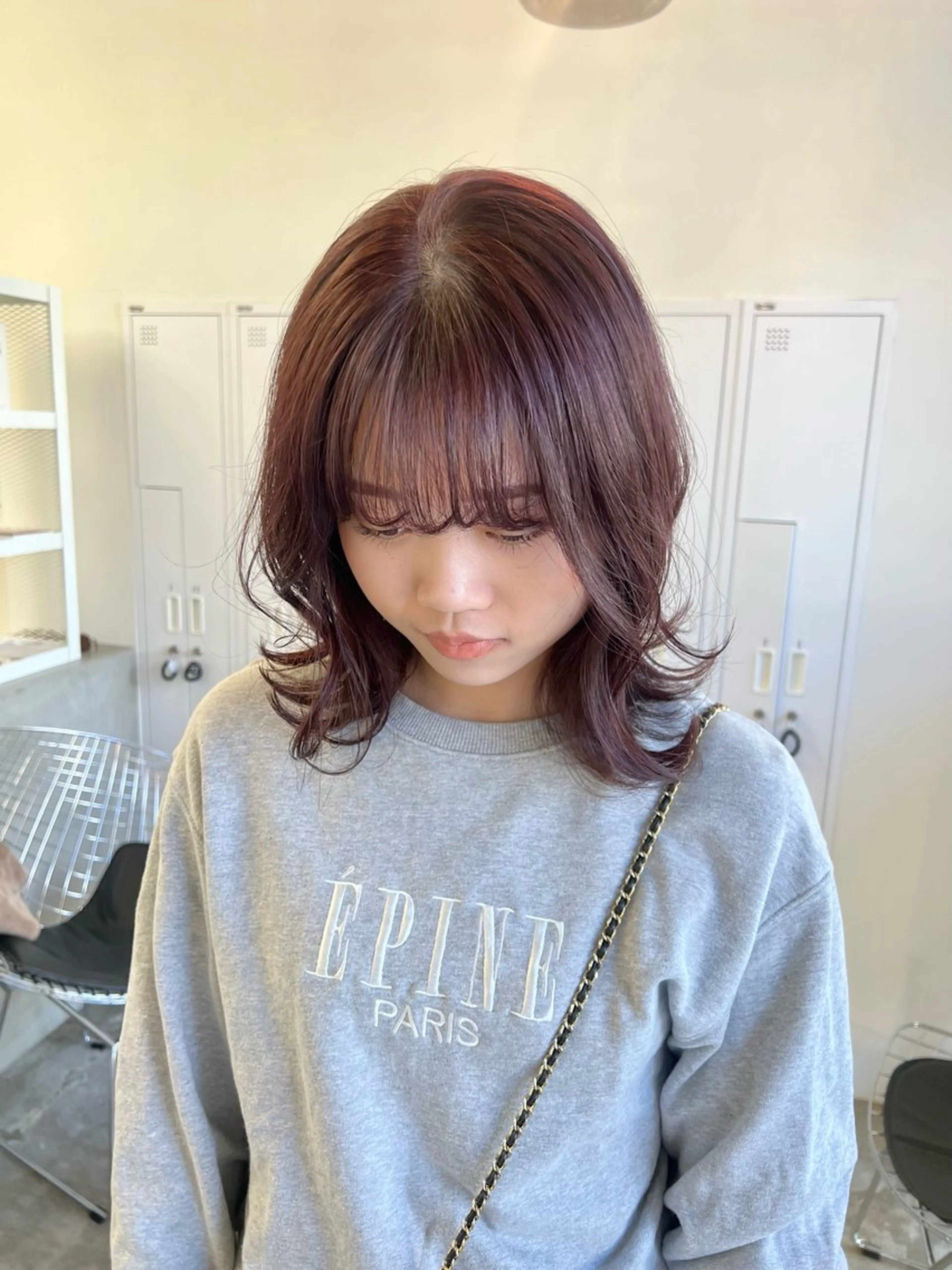 ミディアム カット ヘアカラー 近藤 千裕のヘアスタイル
