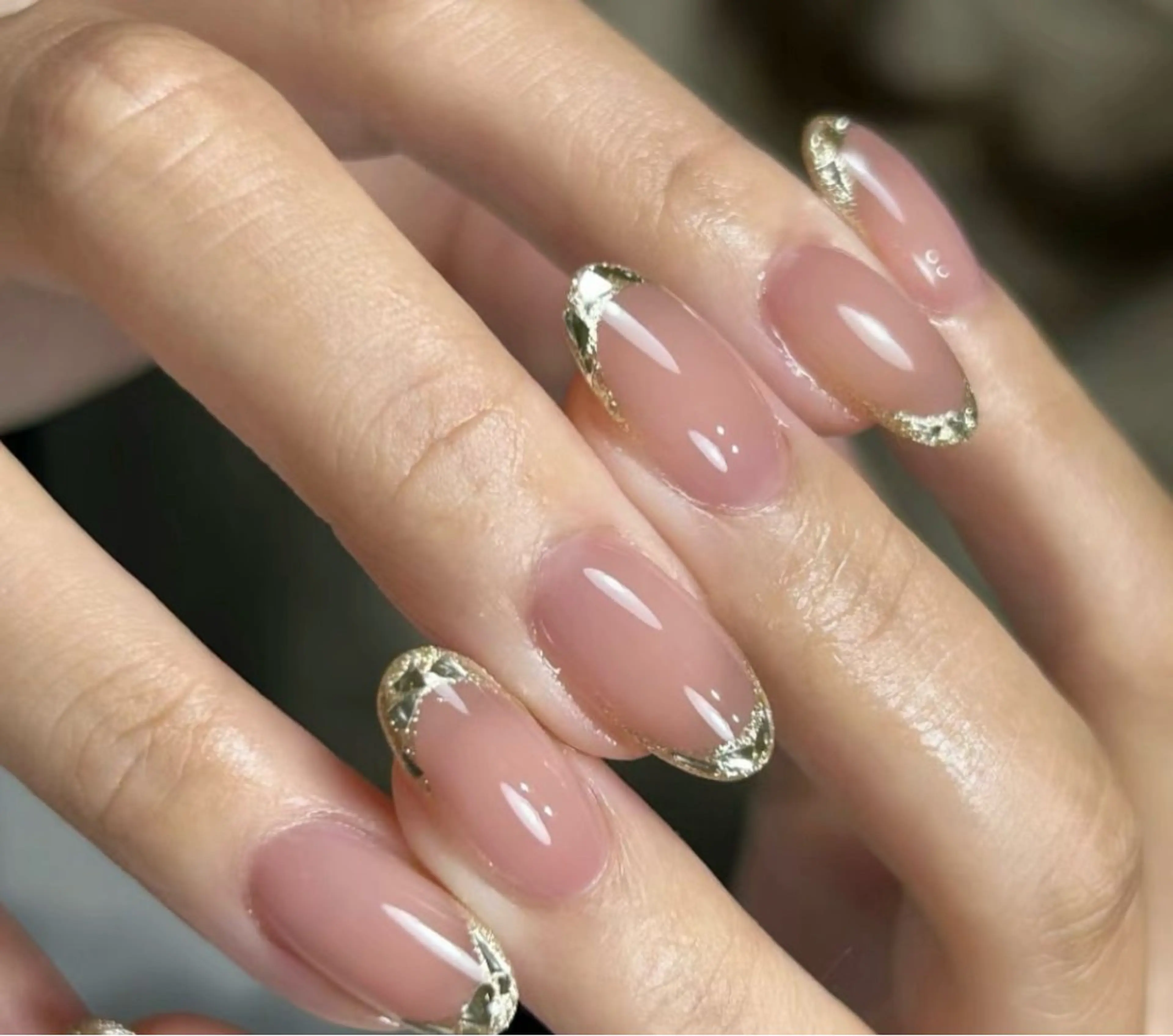 ネイル フレンチネイル ガラスフレンチ 長出し専門店🎀 HARO💕Nailのネイルデザイン