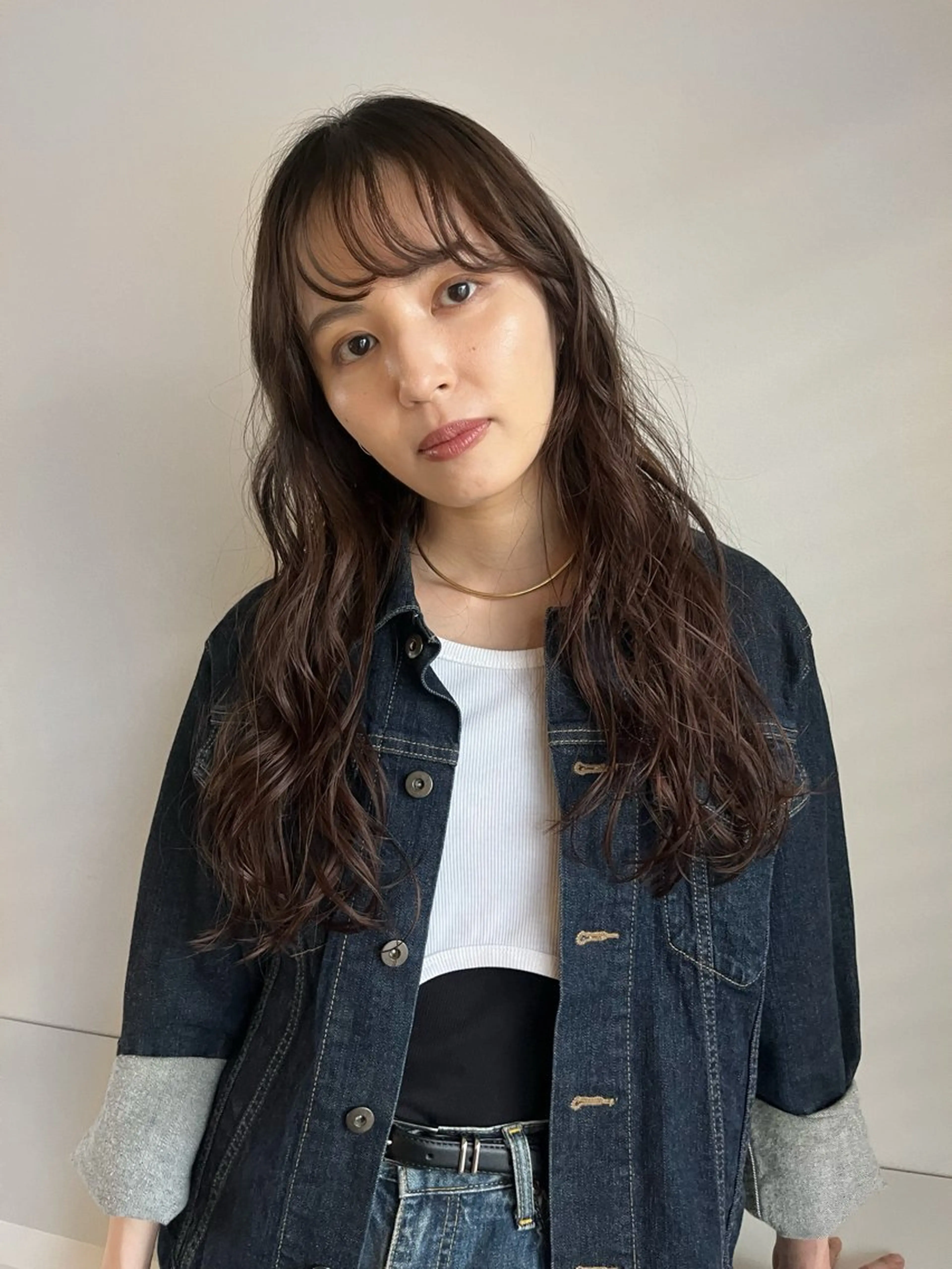 ロング パーマ pu+on. nailworks所属・fuyumi / ニュアンスネイルのネイルデザイン