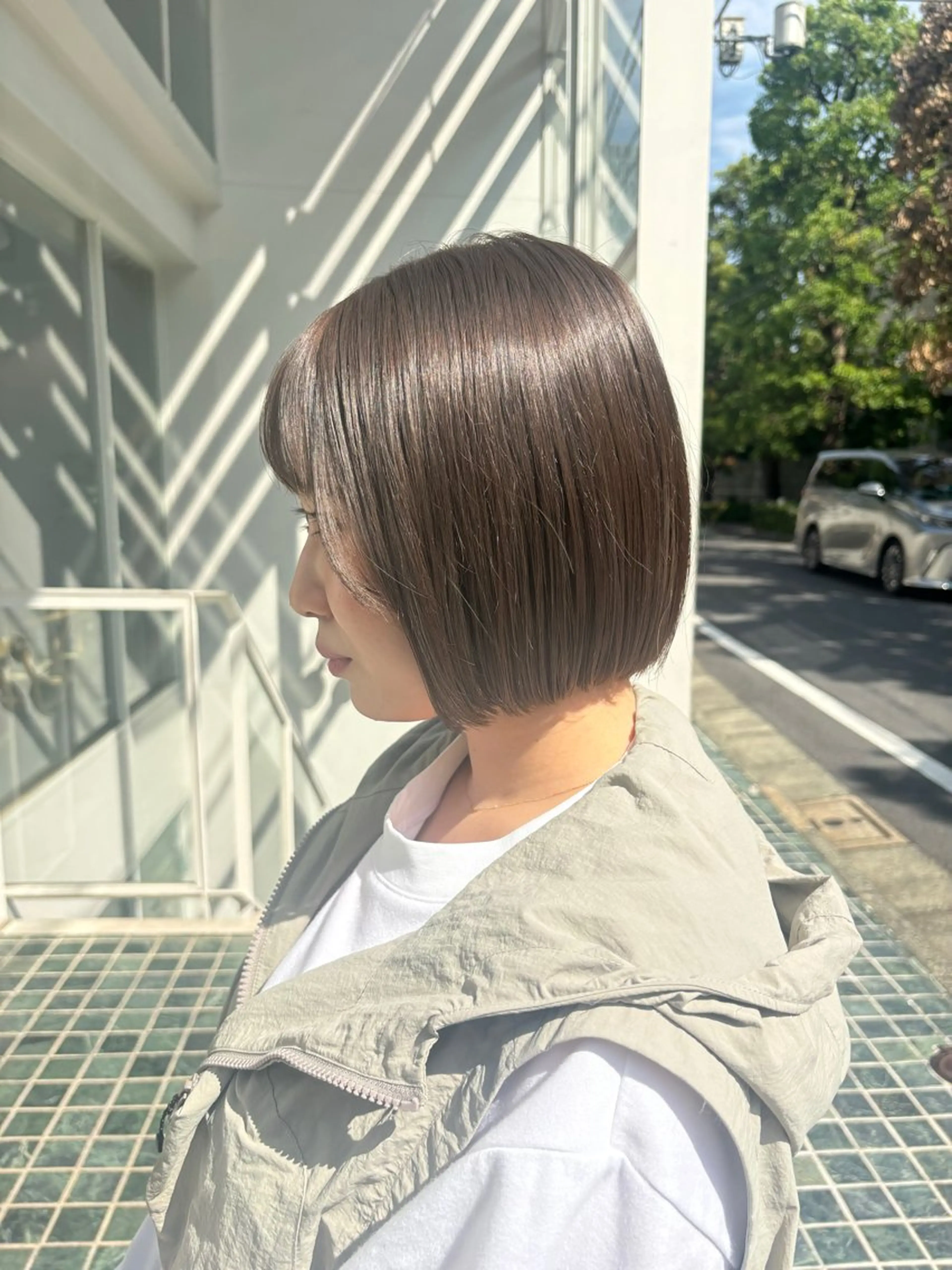 ショート カラー ren ボブロブ/ミディアムのヘアスタイル