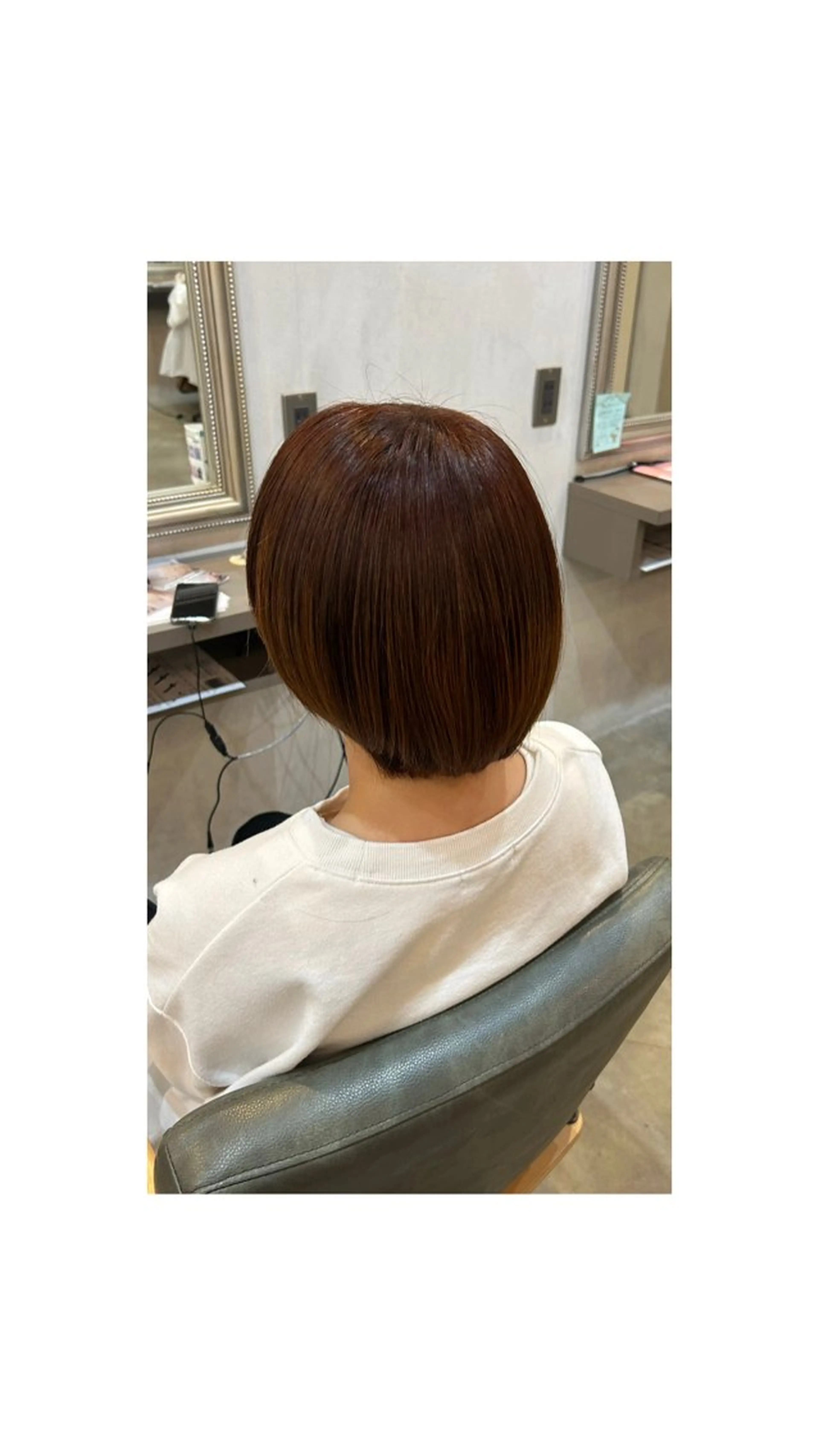 ショート オレンジブラウン 長谷川 楓恋のヘアスタイル