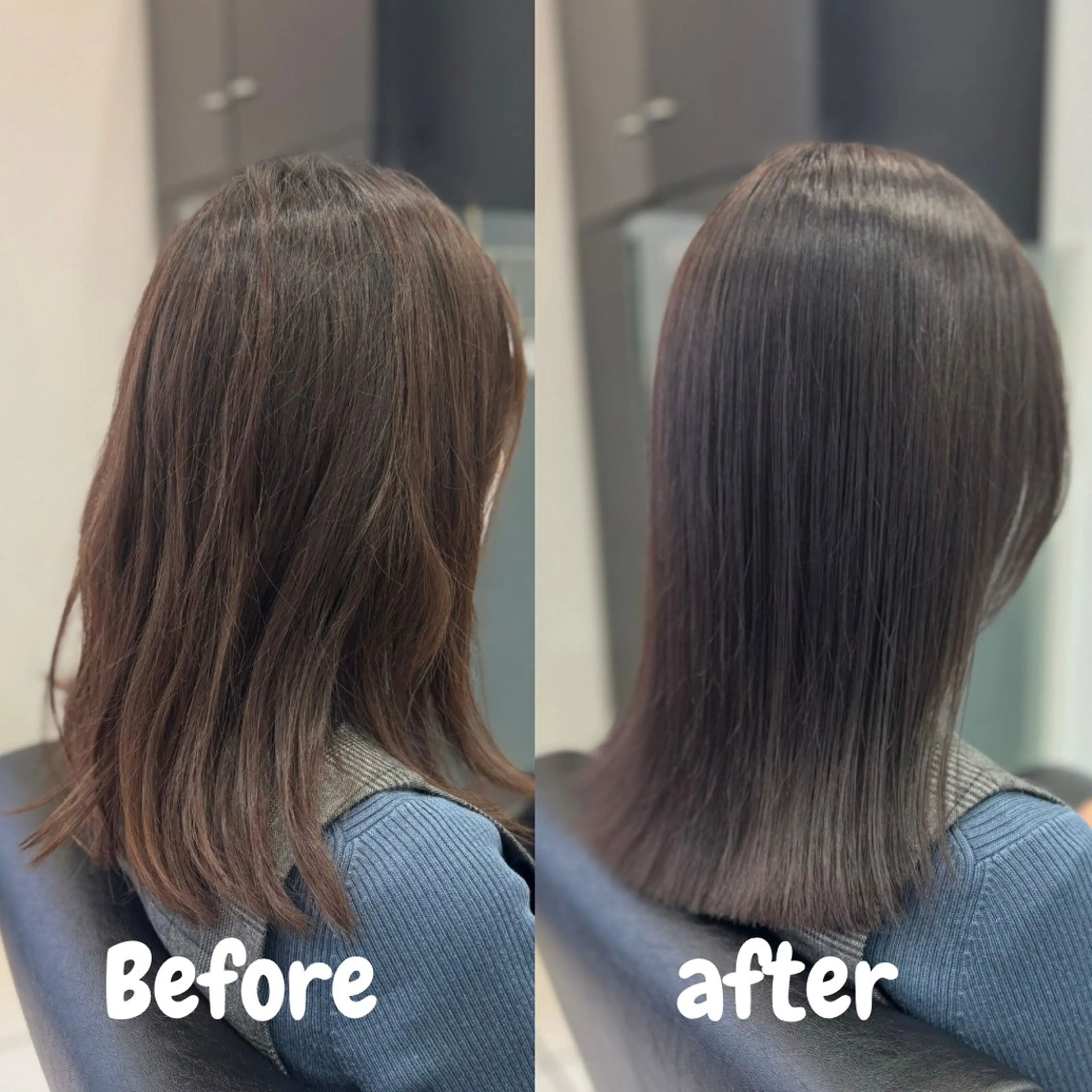 ミディアム カット ヘアカラー トリートメント YASU🍎ピンク/ 赤系カラー/髪質改善のヘアスタイル