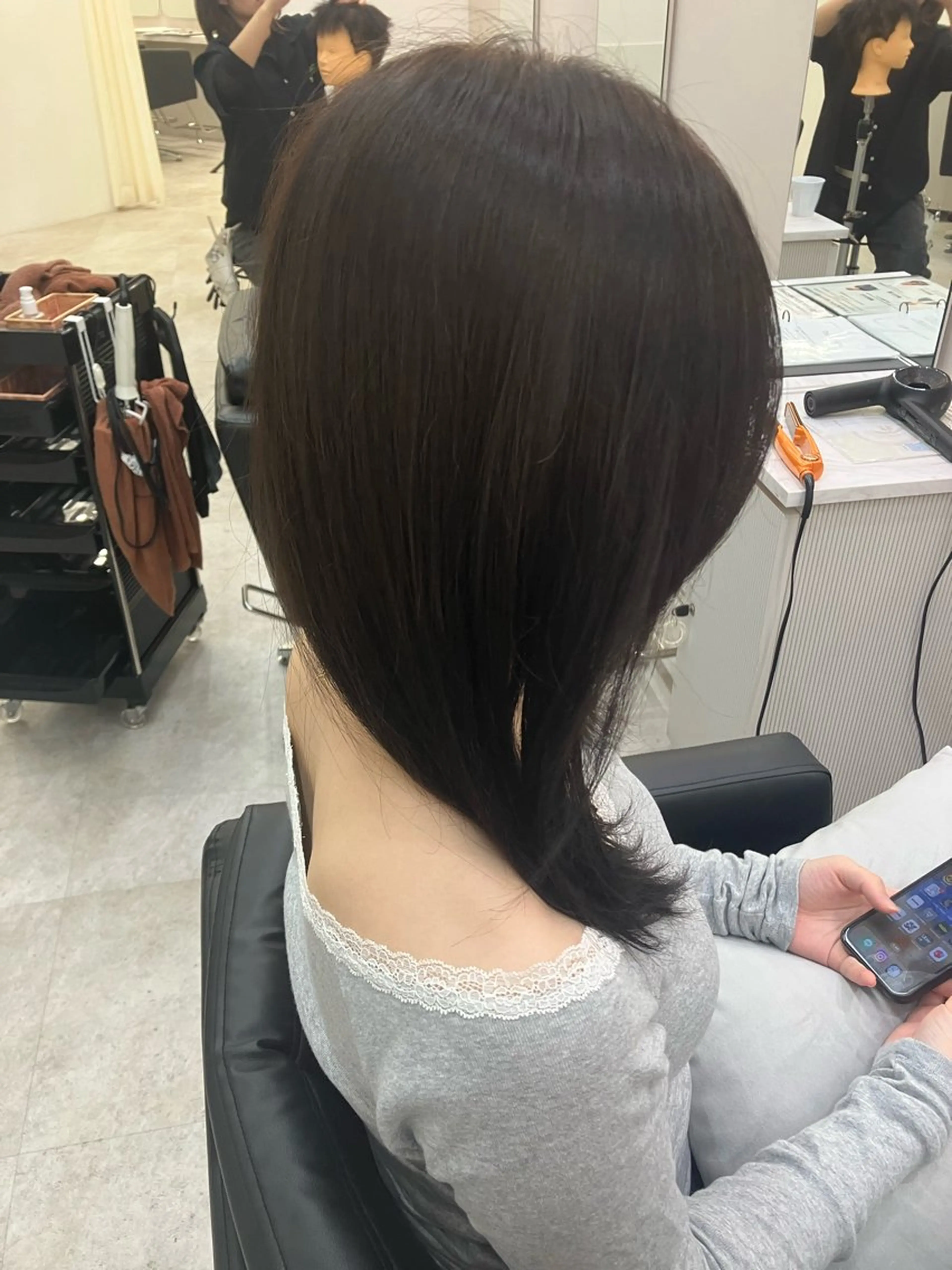 ミディアム ヘアカラー 冨江 弘貴のヘアスタイル