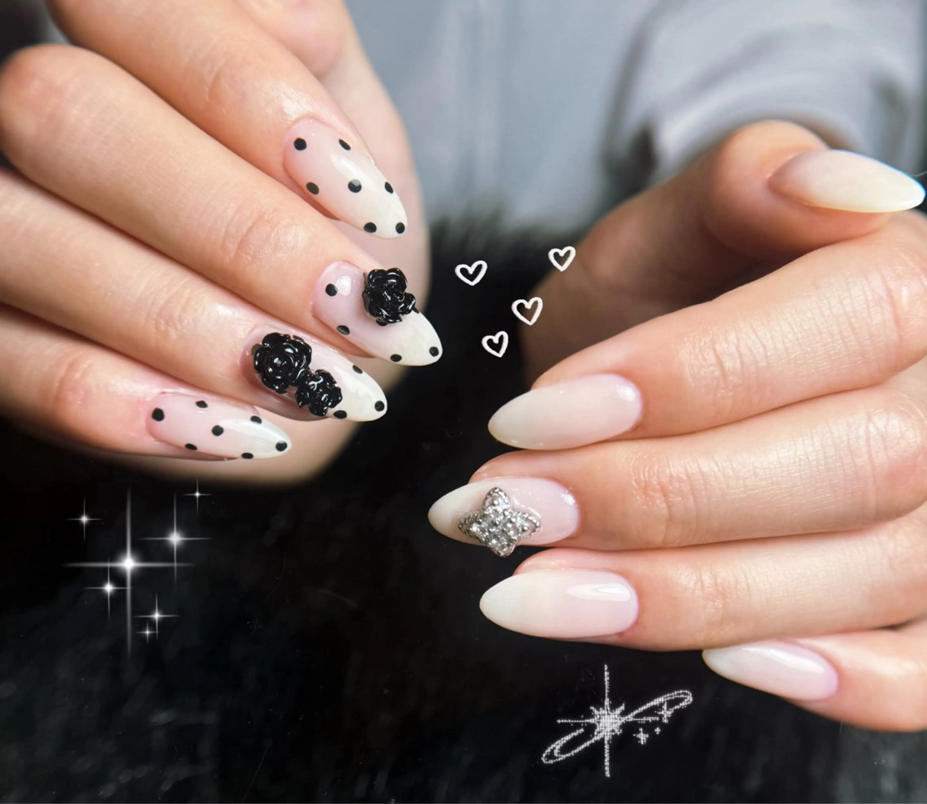 ネイル フレンチネイル グラデーション 韓国ネイル マグネットネイル シンプルネイル ハンドネイル CoMo Nail Studio所属・CoMo Nailのネイルデザイン