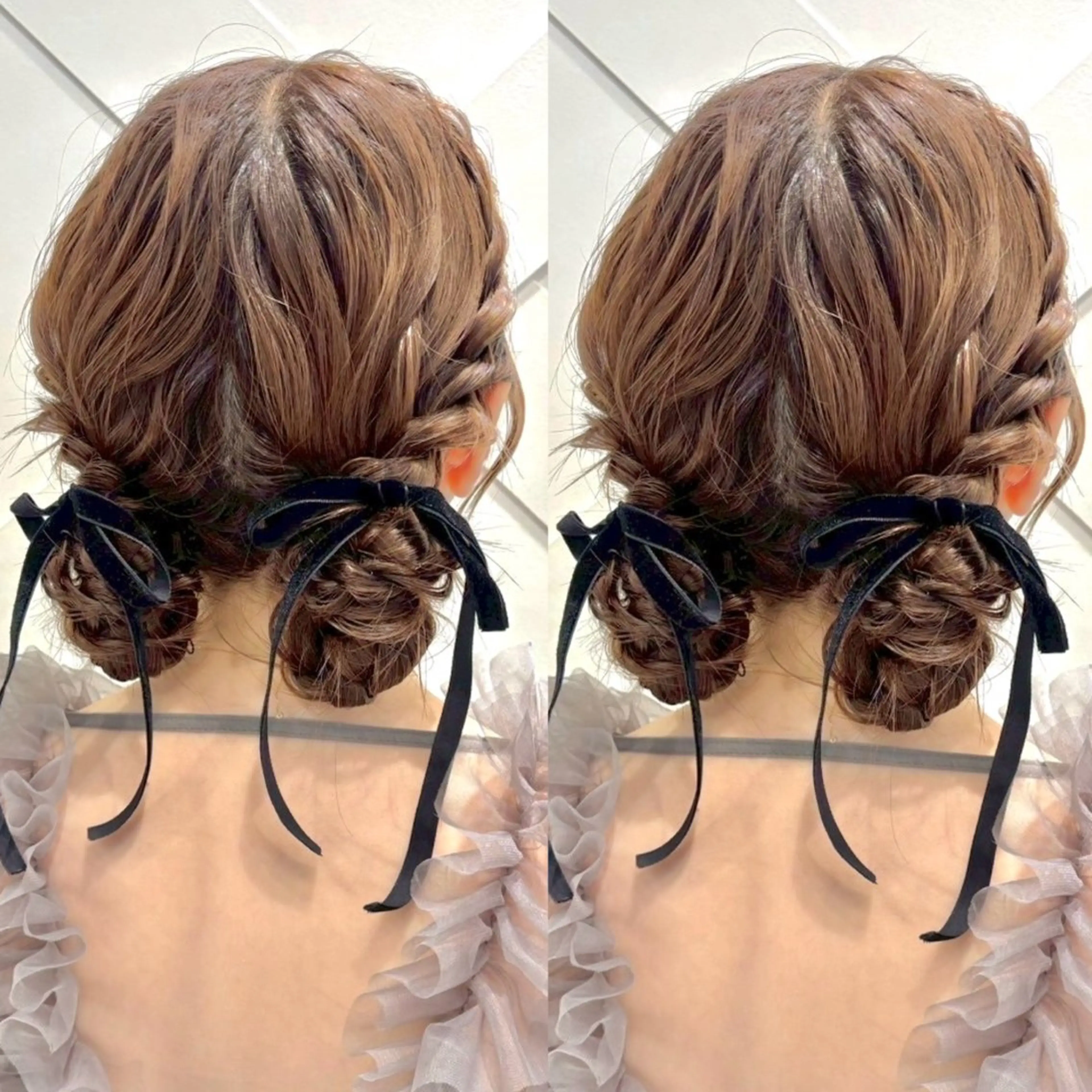 セミロング ヘアアレンジ ヘアセット ヘアメ🎀エクステ 🪽横浜/しほ🧸のヘアスタイル