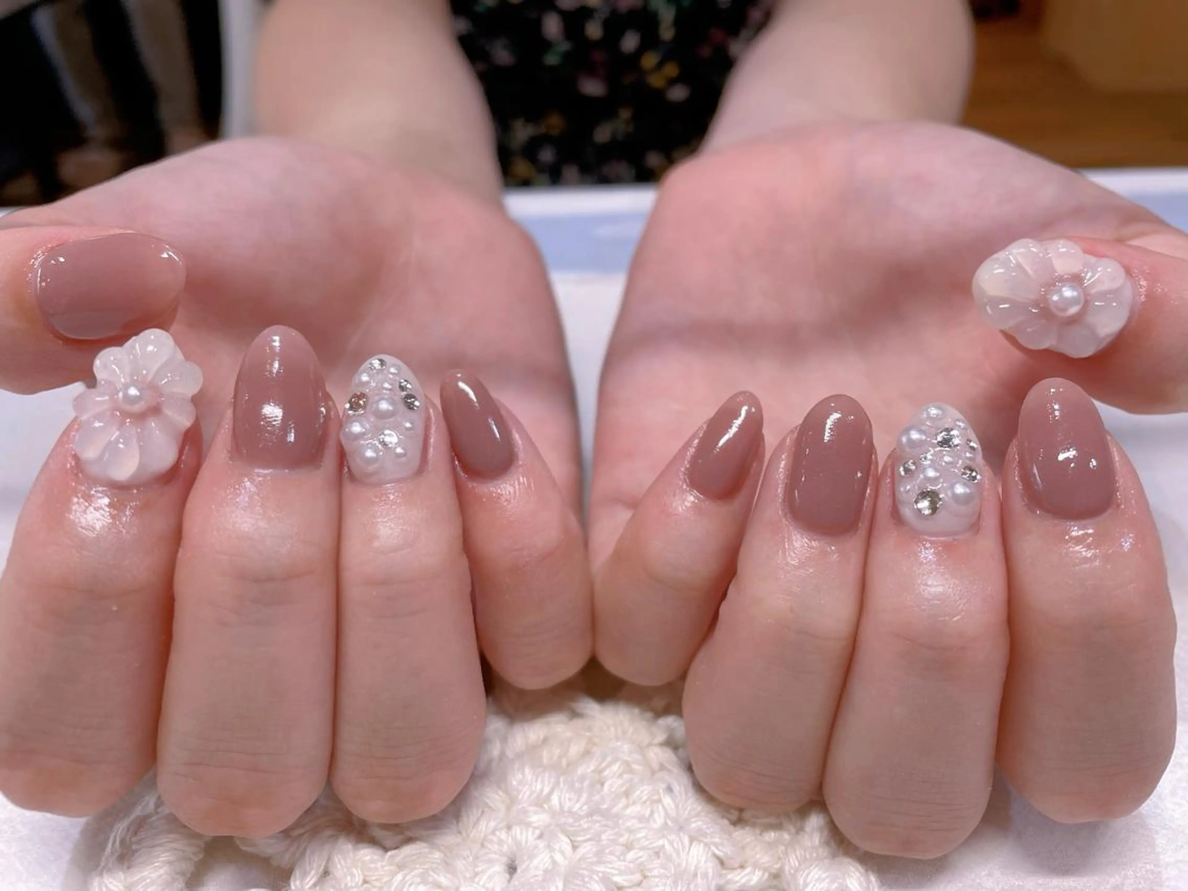 ネイル フラワーネイル ぷっくりネイル ハンドネイル ネイリスト ❄️ユキ❄️のネイルデザイン