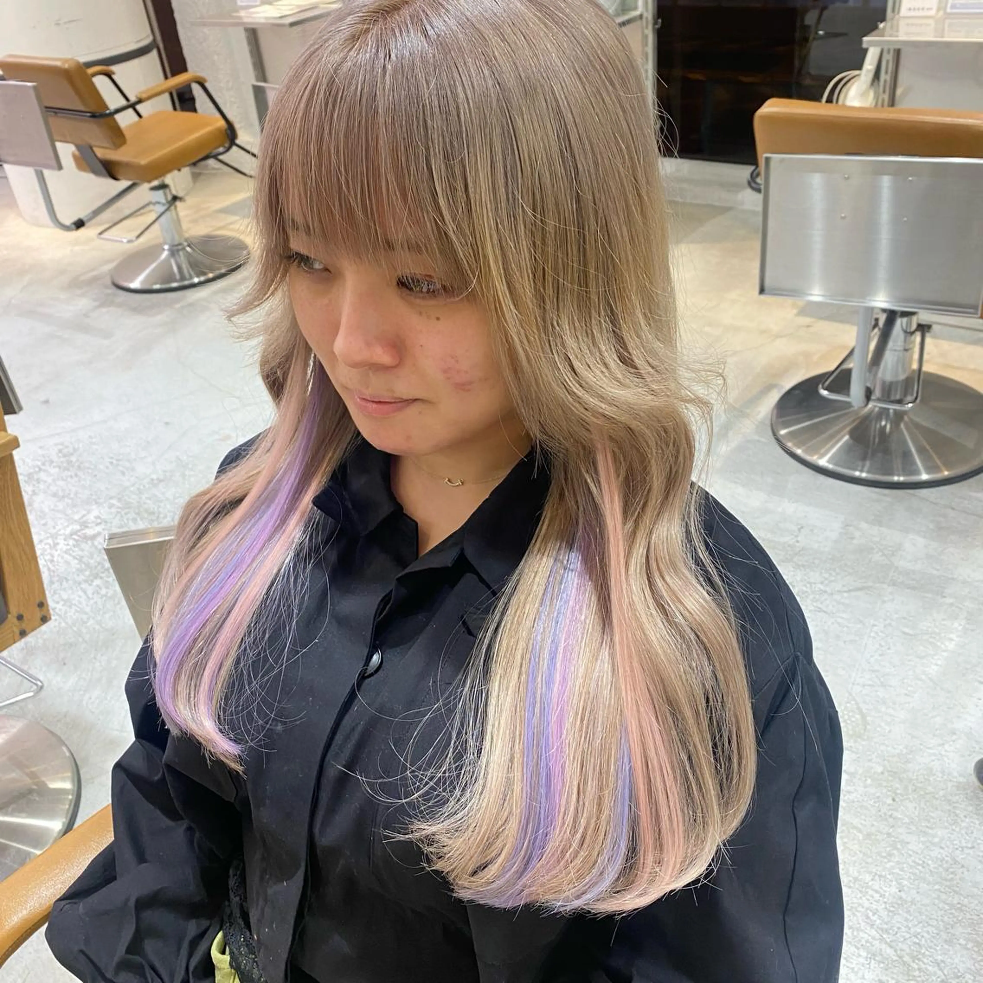 ロング カラー 韓国・網紅 🦋HONOKA🦋のヘアスタイル