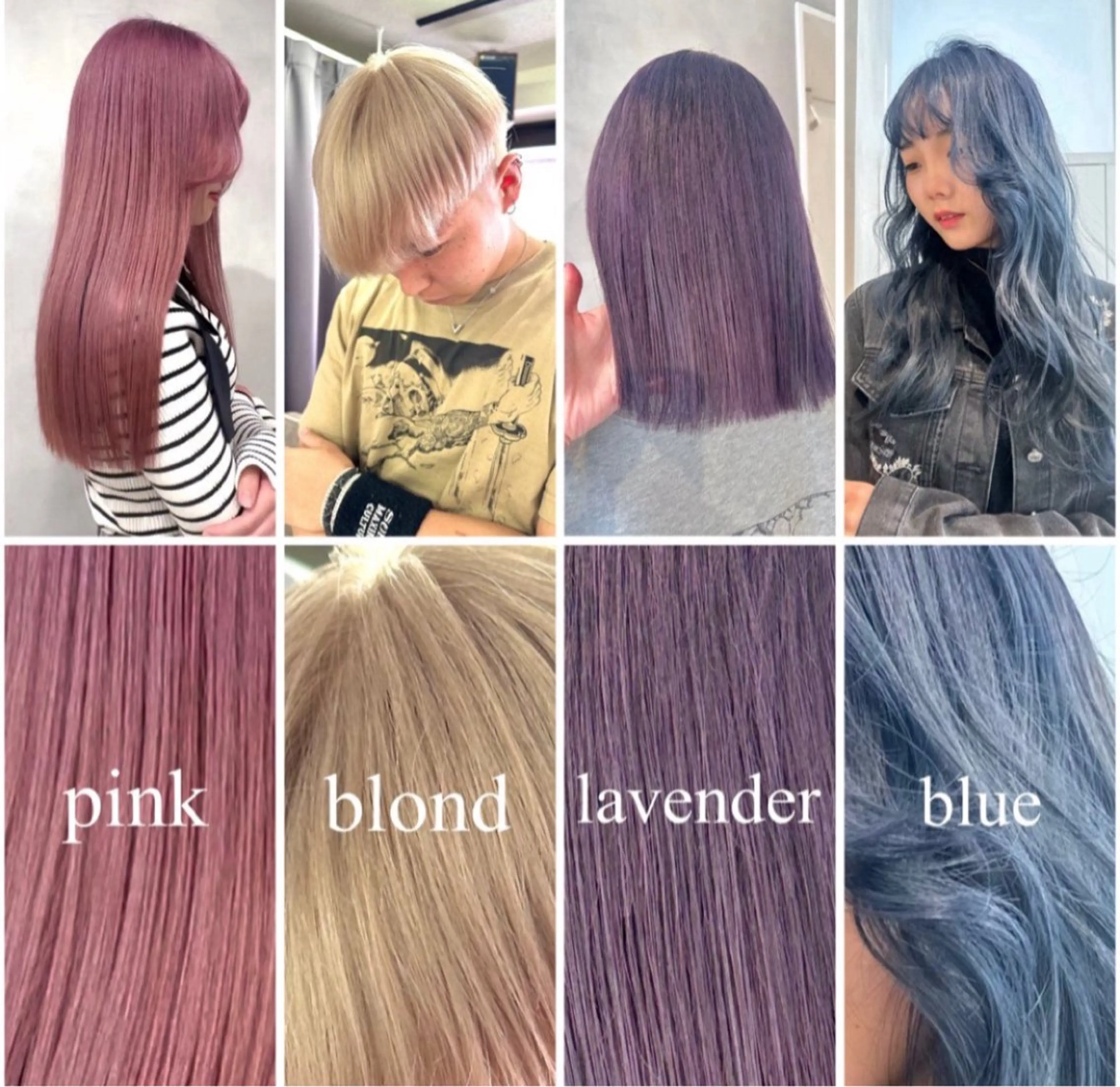 セミロング カラー ブリーチ ブロンド ブルーカラー ケアブリーチ 透明感カラー 似合わせ小顔ショート /akane🐰♥️のヘアスタイル