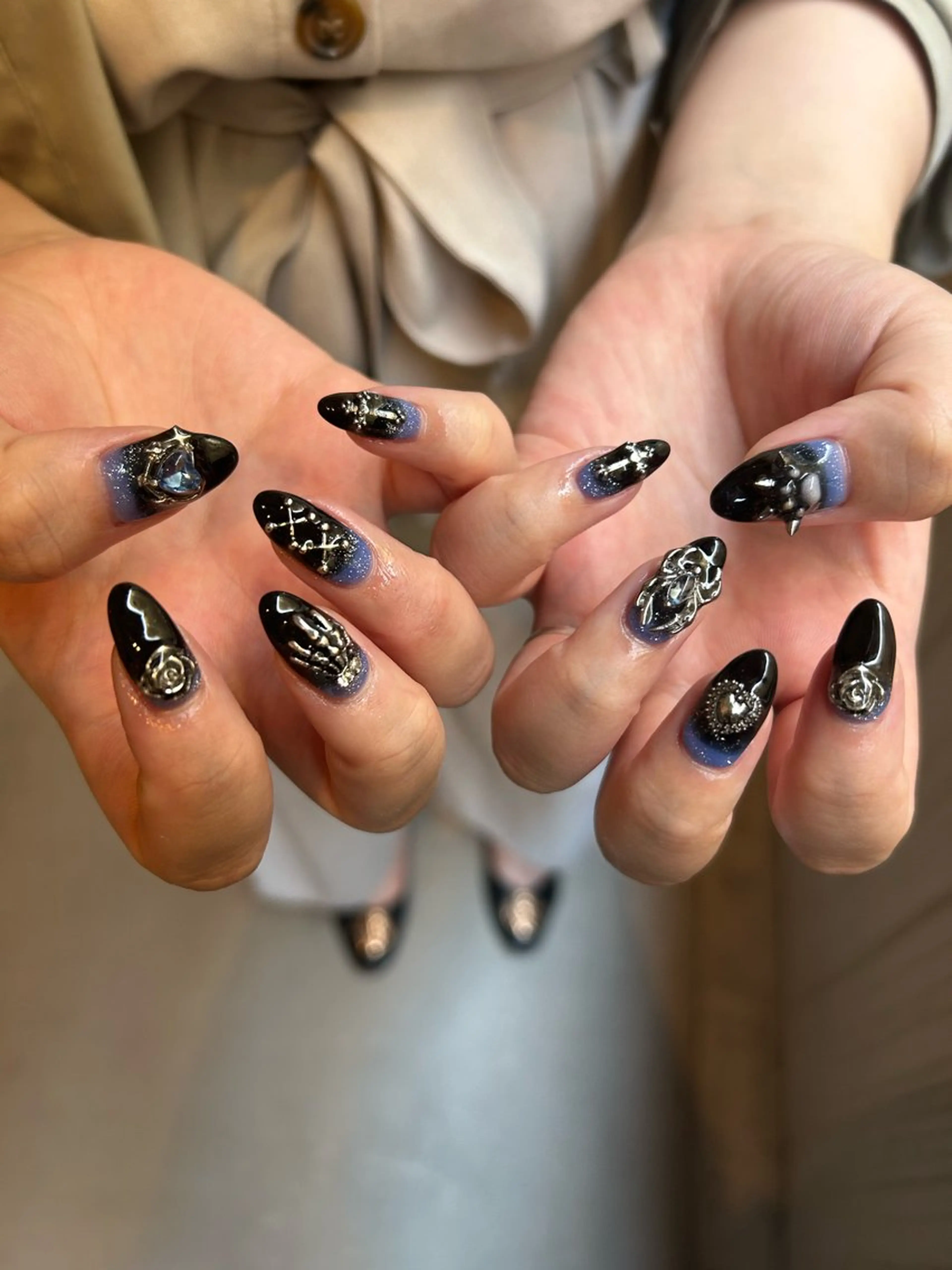 【ハンドジェル】ストーン･パーツのみやり放題(デザインアートなし)ジェルオフ込の写真