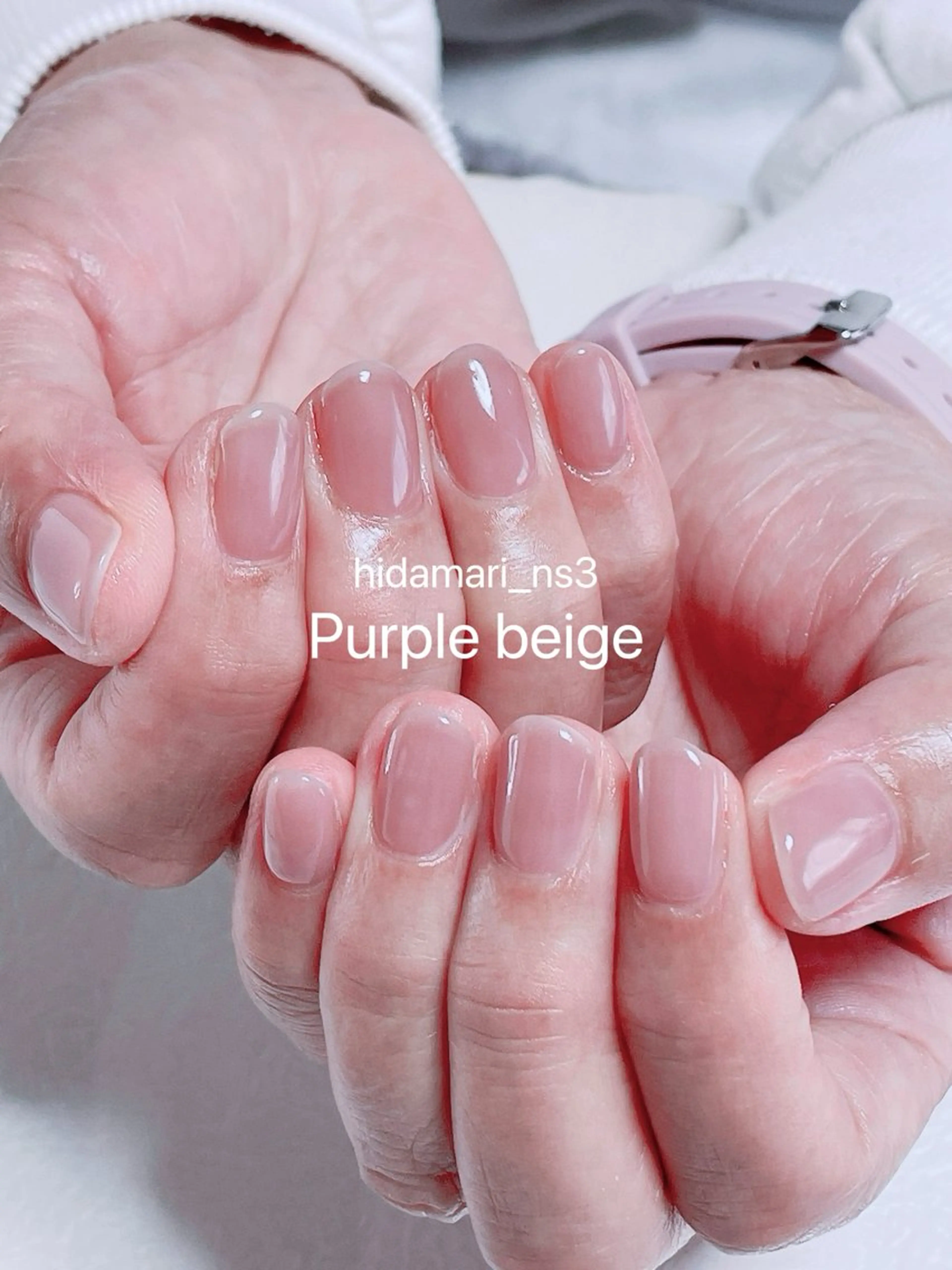 ネイル ワンカラーネイル パープル ハンドネイル NailSalon ひだまりのネイルデザイン
