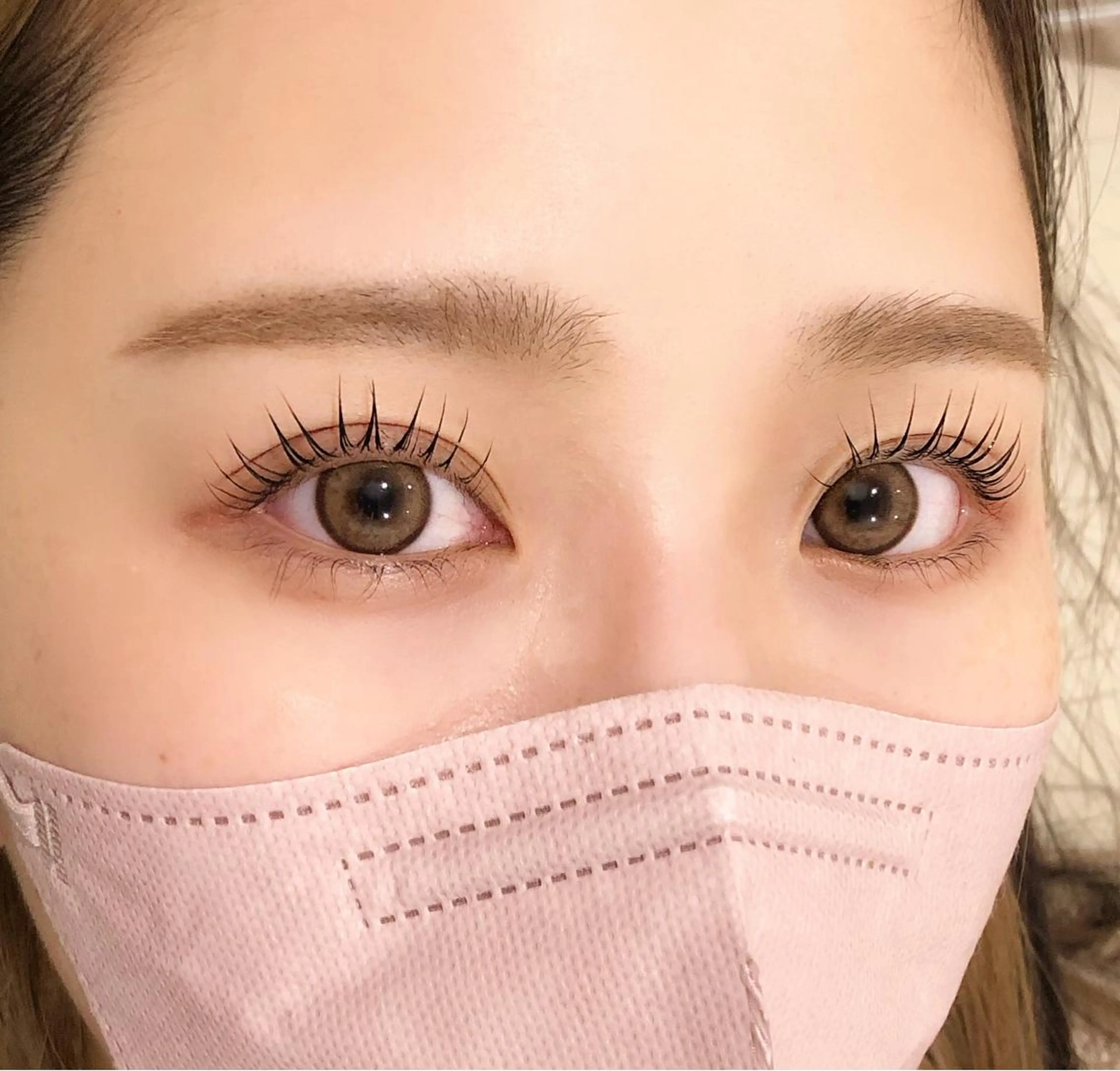 マツエク・マツパ 束感まつ毛 フラットラッシュ パリジェンヌラッシュリフト まつげパーマ 下まつげエクステ マツパ ami☾Belire Nail&eyeのマツエク・マツパデザイン