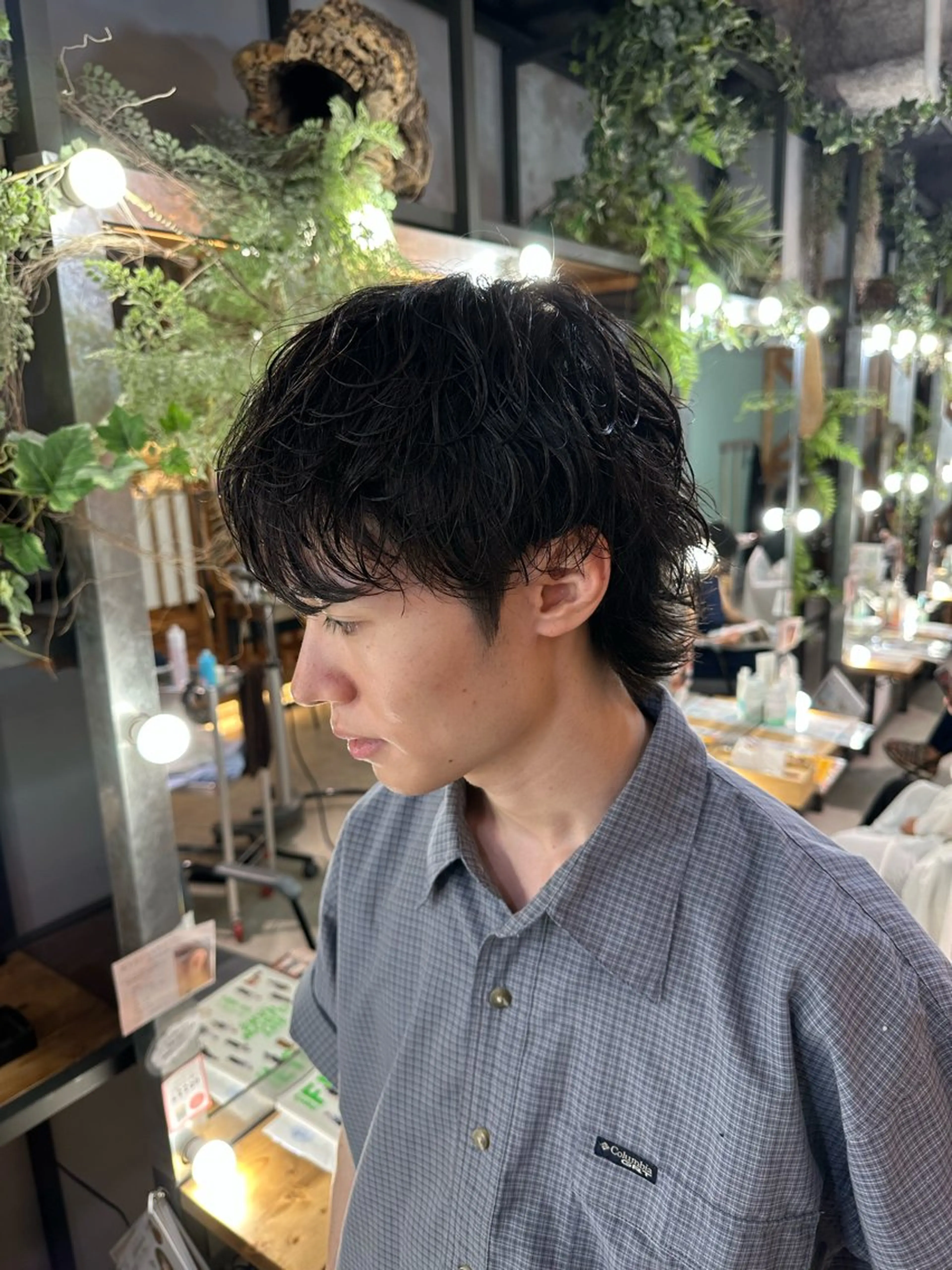 ショート パーマ メンズ メンズパーマ メンズウルフカット ウルフカット 溜 一太のヘアスタイル