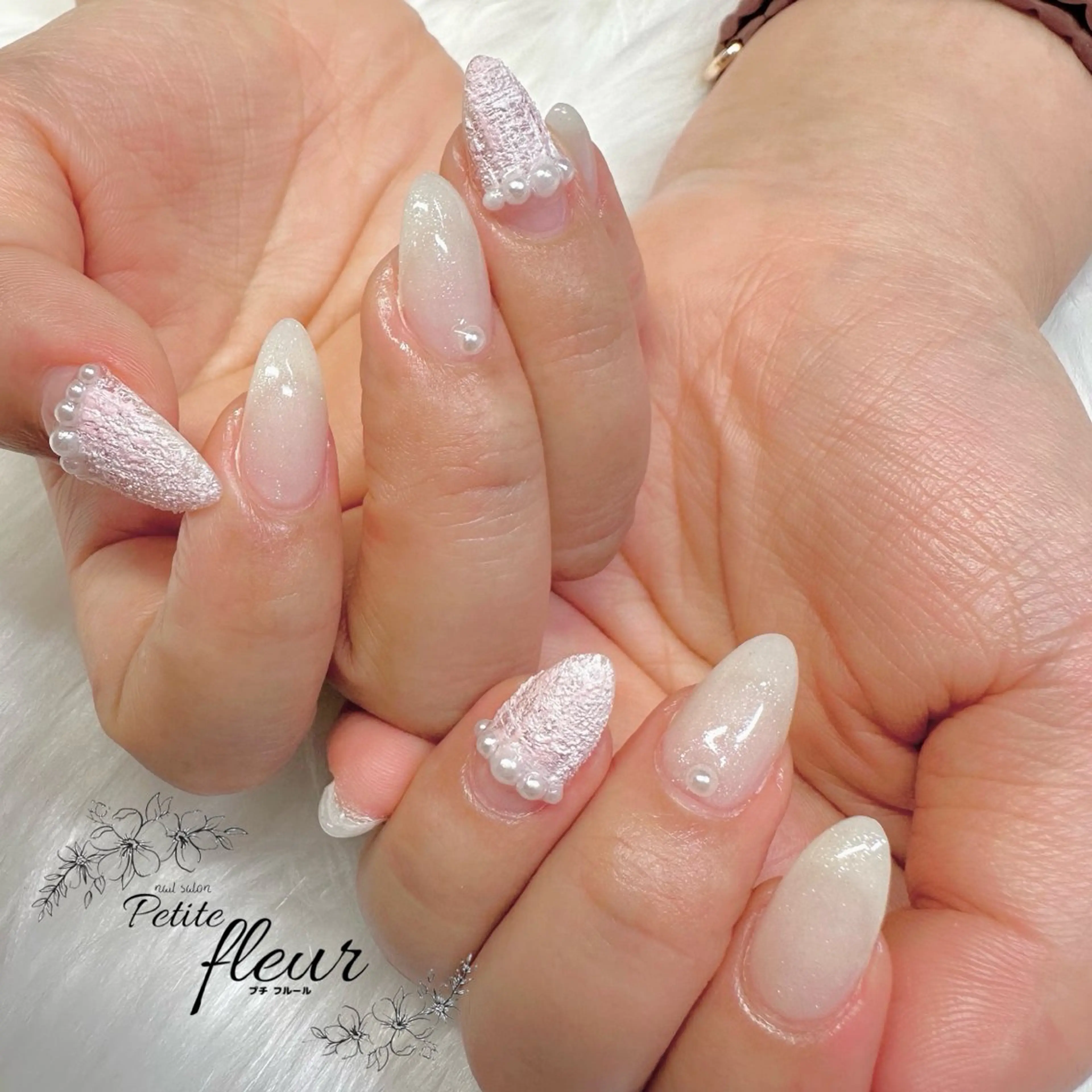 ネイル ピンク ❁⃘*。Petite fleur❁⃘*りさのネイルデザイン
