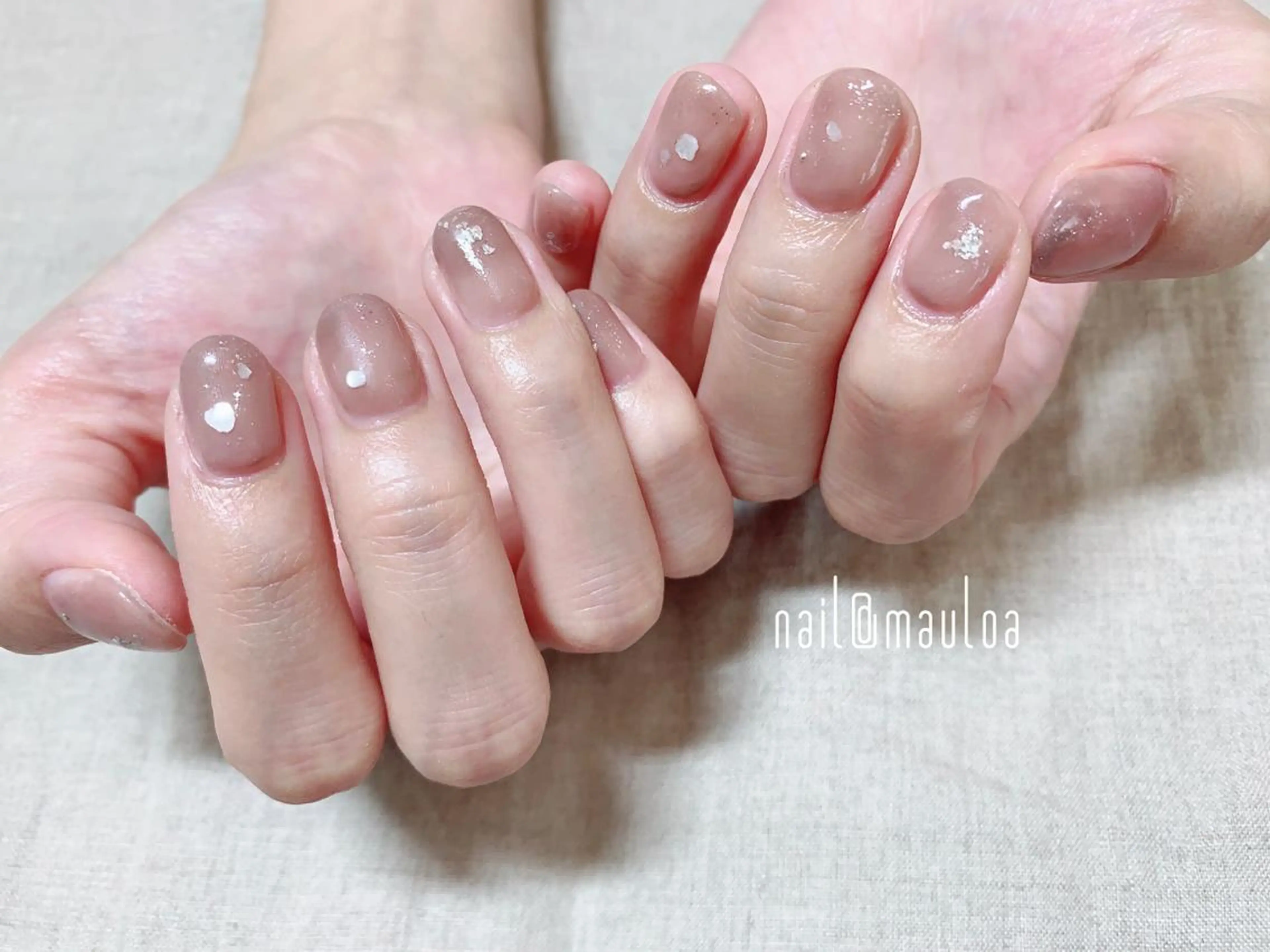 ネイル ブラウン ニュアンスネイル ピンク パープル pipi..所属・pipi ..のネイルデザイン