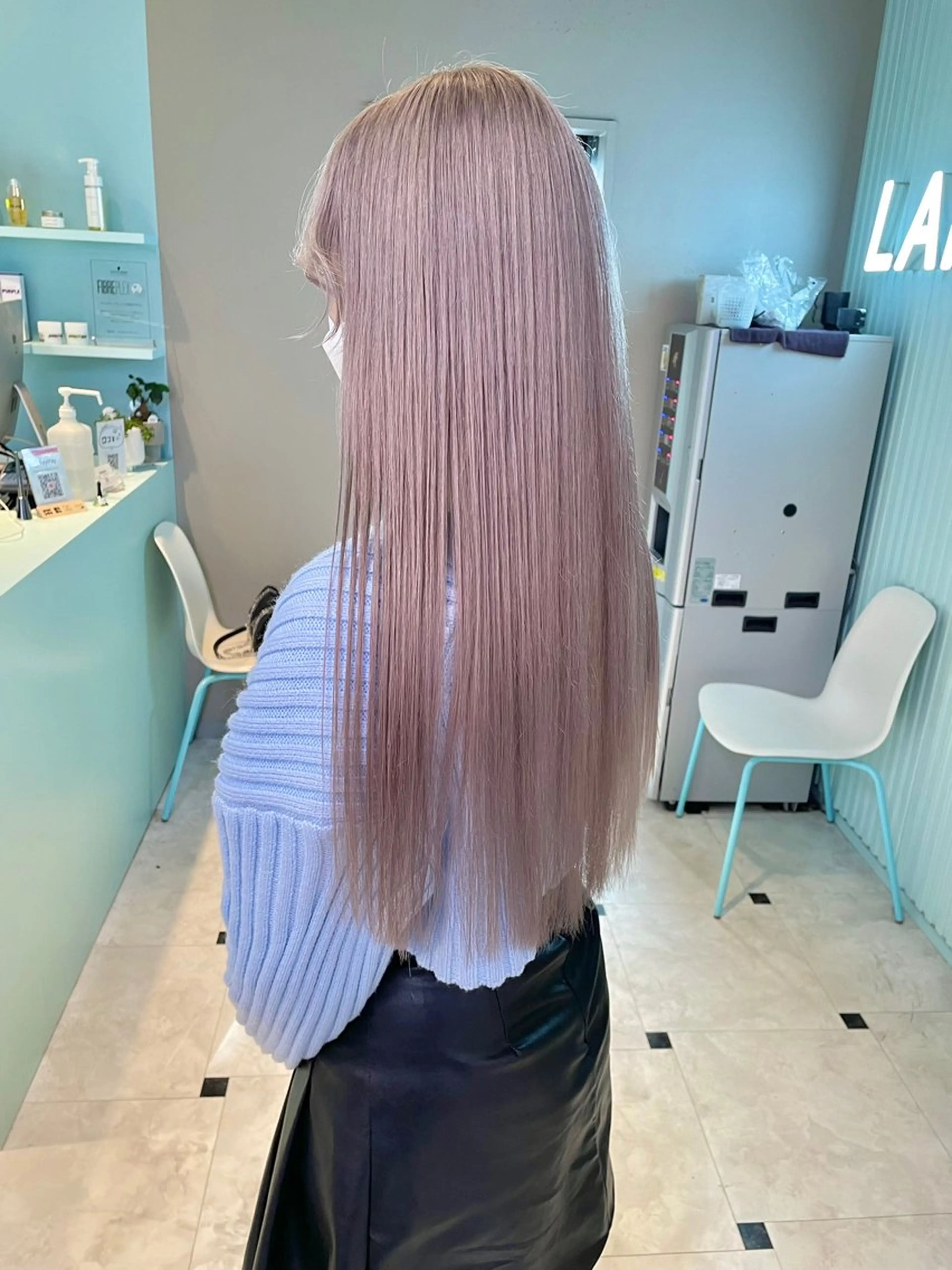 ロング カラー ヘアカラー トリートメント 大人っぽ韓国🤍ブリ ーチ/mitsukiのヘアスタイル