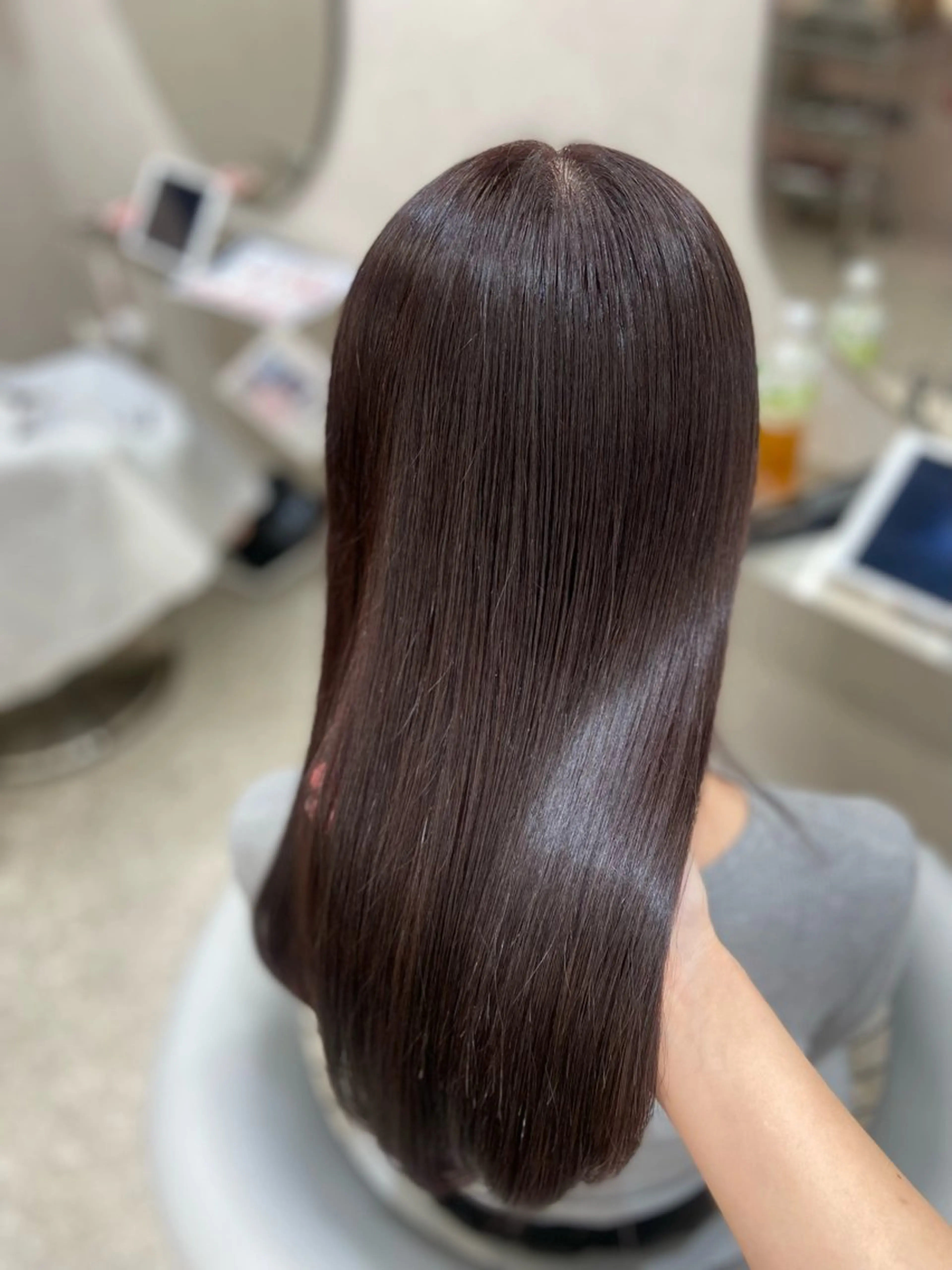 ロング カラー ベージュカラー ブリーチ ブラウンカラー ケアブリーチ ダブルカラー カット ヘアカラー トリートメント 新宿/韓国ヘア 中明度カラー/かやのヘアスタイル