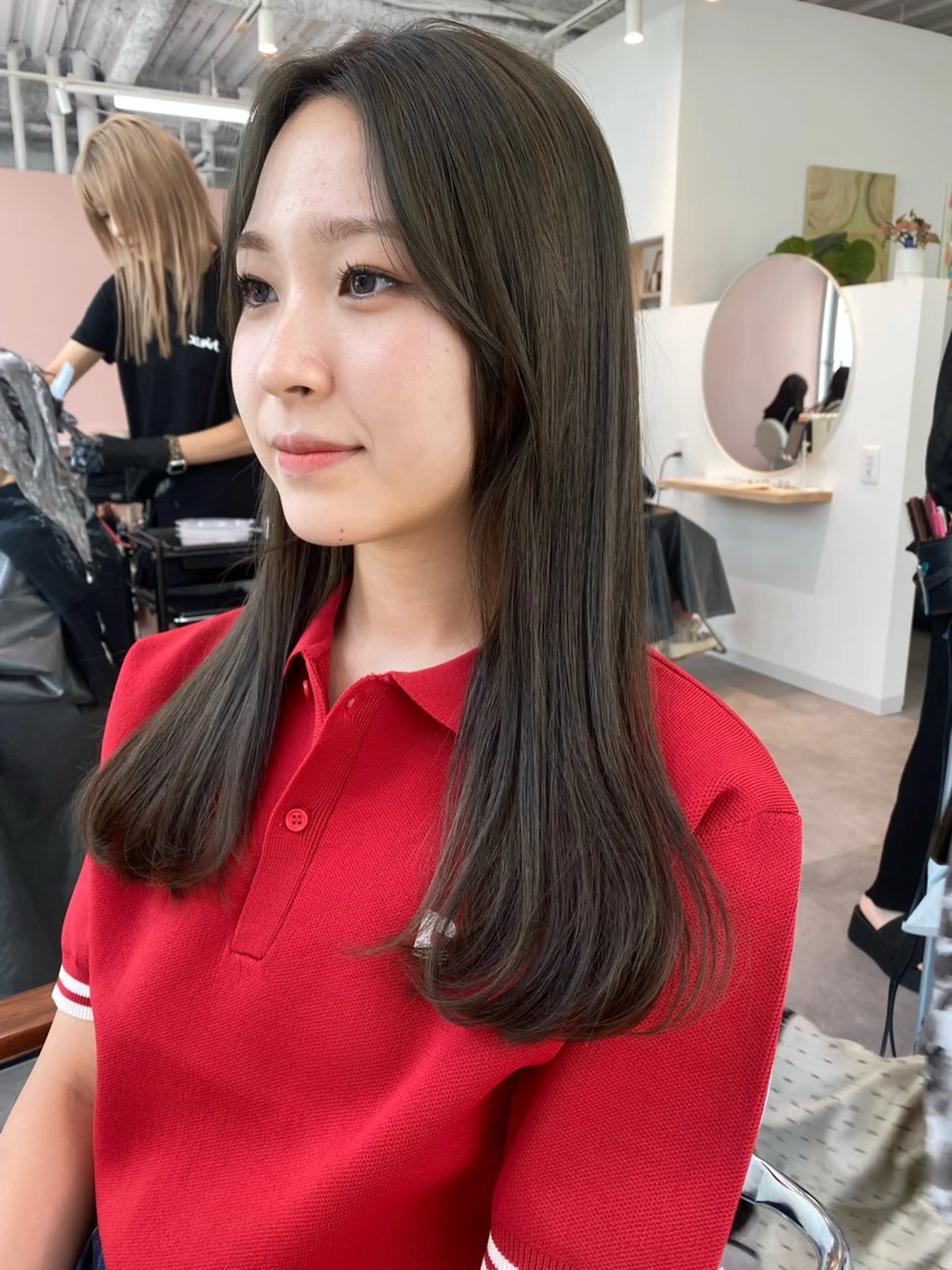 ロング カラー ブリーチ 透明感カラー ブリーチなしカラー parc / ichikaのヘアスタイル