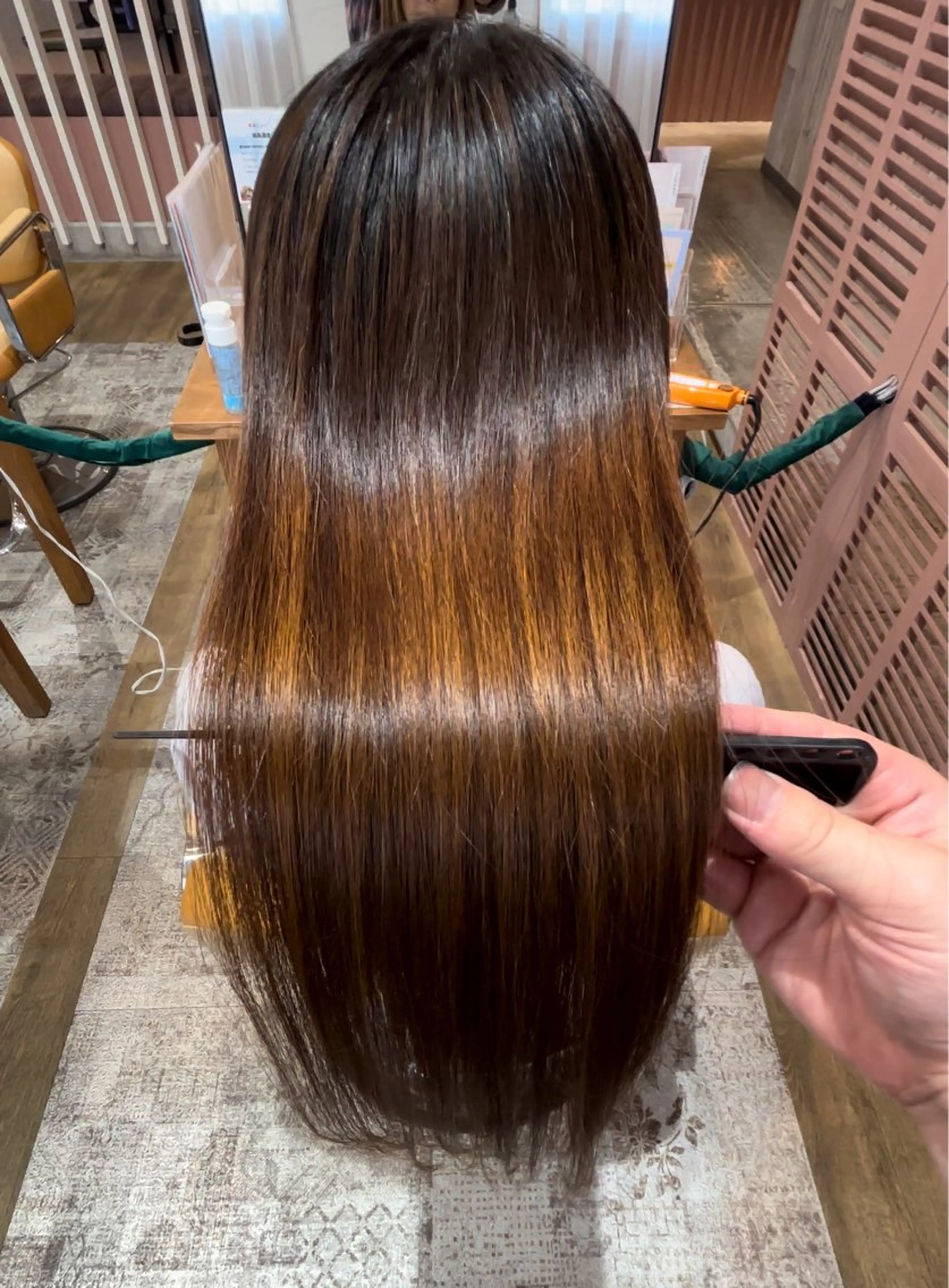 ロング 縮毛矯正 トリートメント Re にしざわ しんまのヘアスタイル