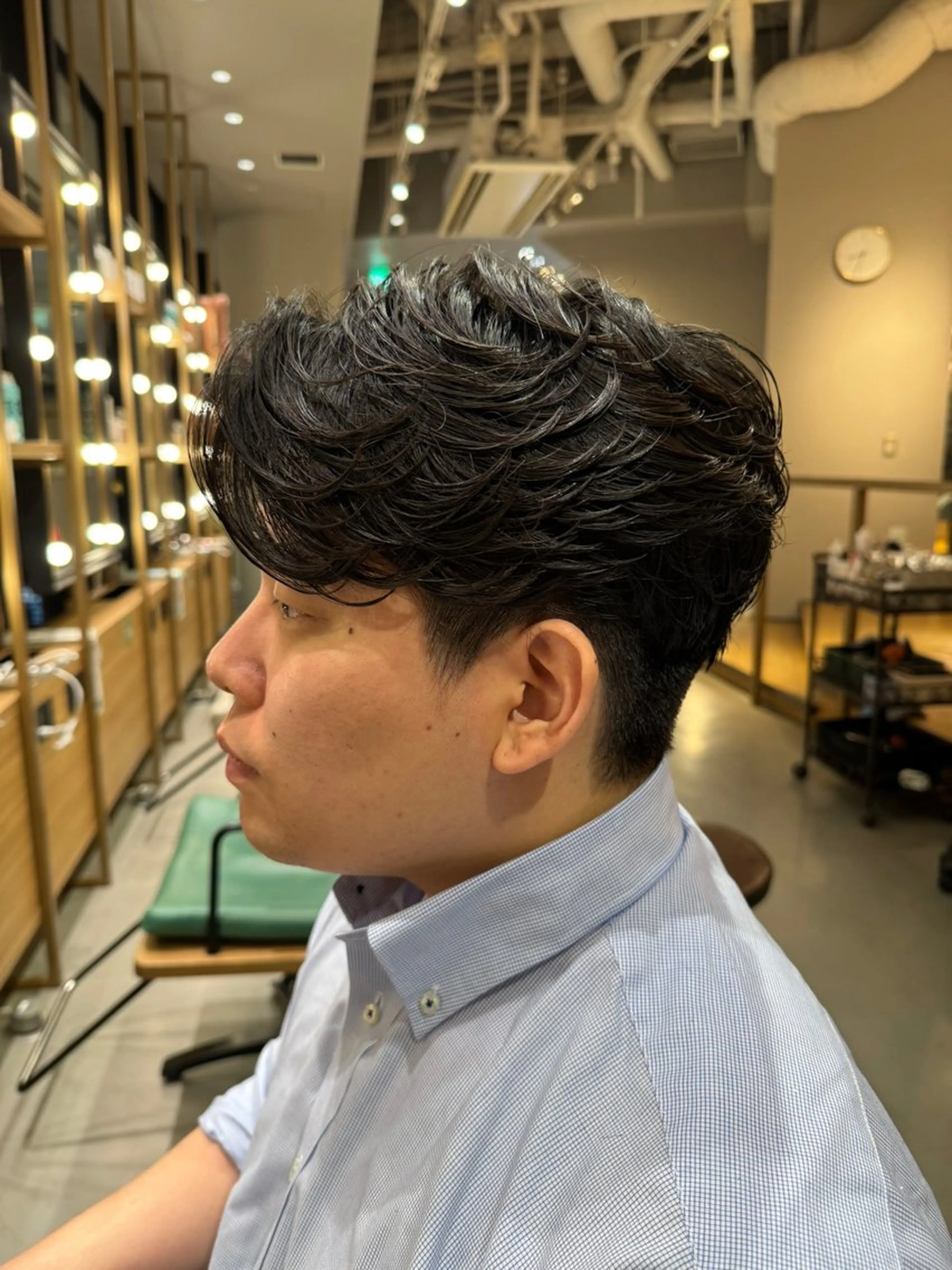 ショート パーマ メンズ カット パーマ unopulir   茶屋町店所属・unopulir 景山　凌のヘアスタイル