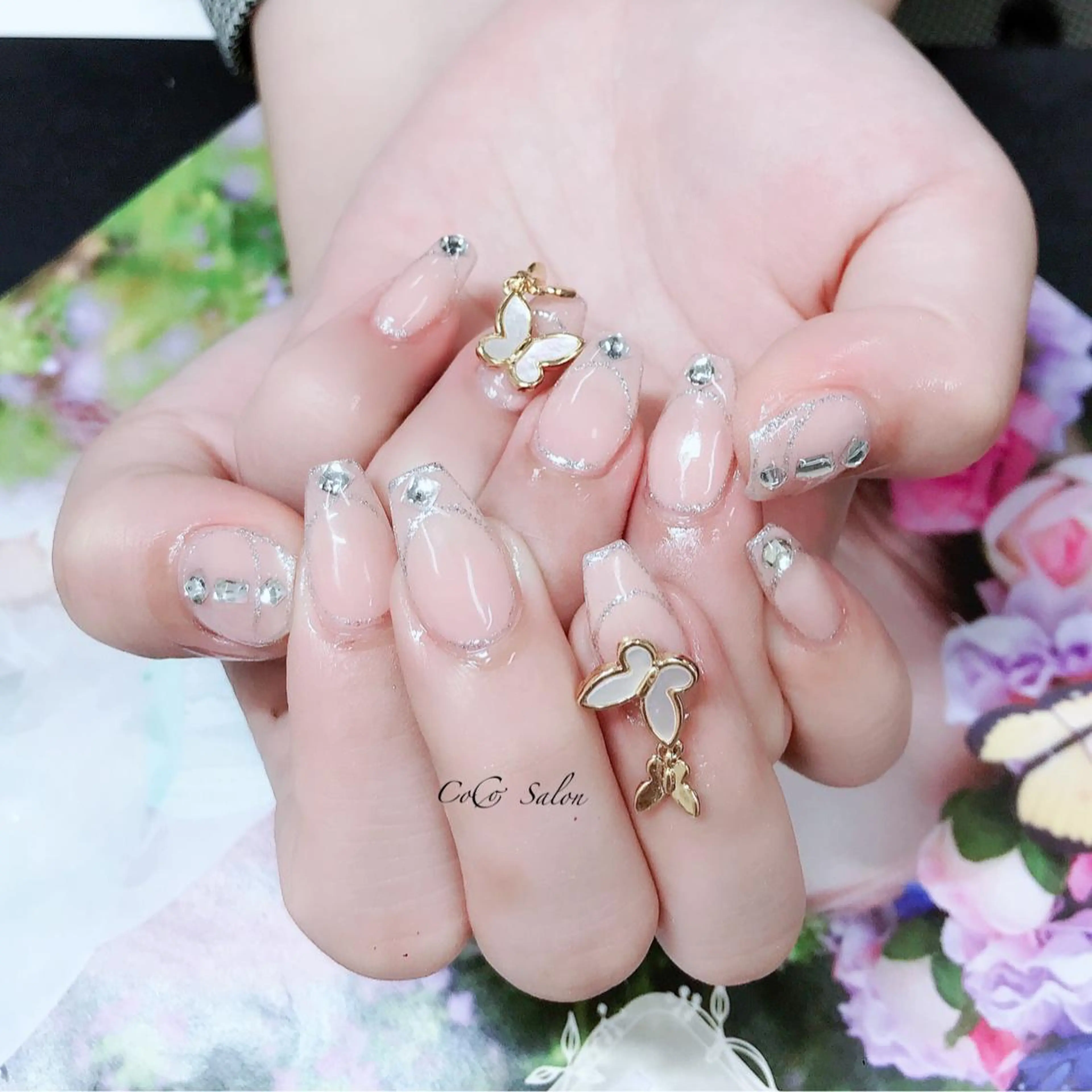 ネイル フレンチネイル ジェルネイル ピンク スカルプネイル CoCoSalon ネイル/まつ毛予約のネイルデザイン