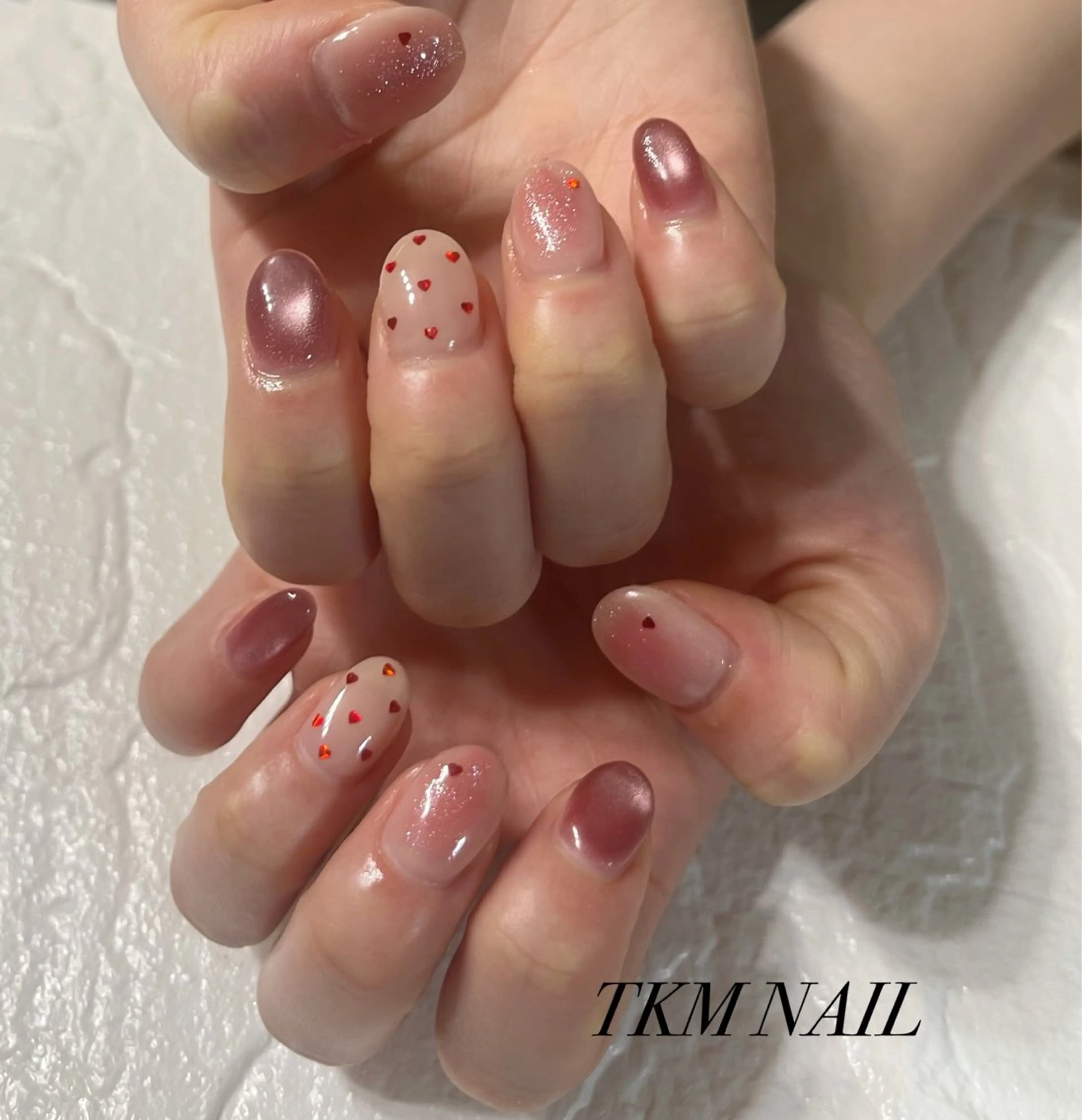 ネイル チークネイル シンプルネイル ______ TKM  NAILのネイルデザイン
