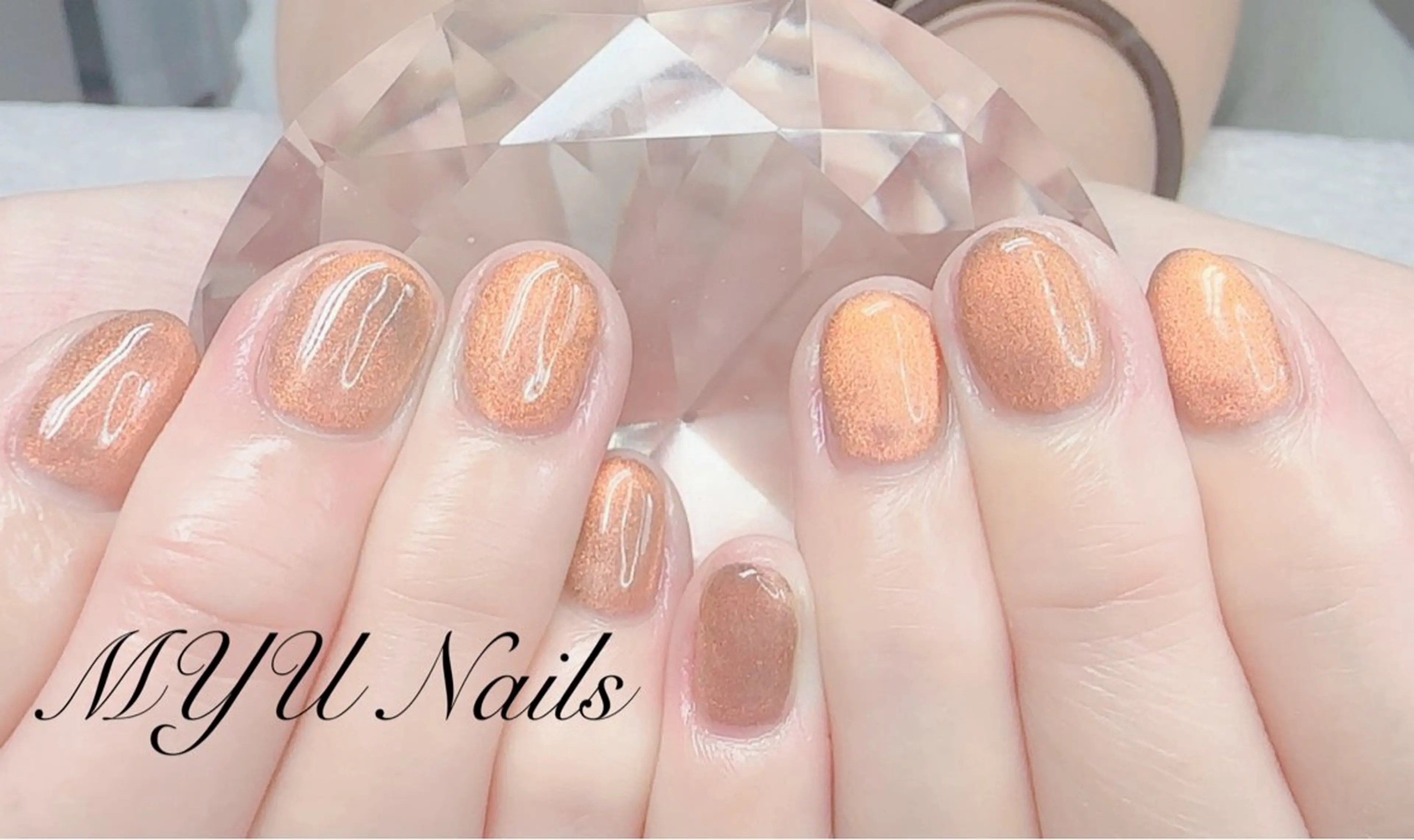 ネイル ジェルネイル マグネットネイル 持ち込み ニュアンスネイル パラジェル ハンドネイル MYU Nails所属・MYU Nailsのネイルデザイン