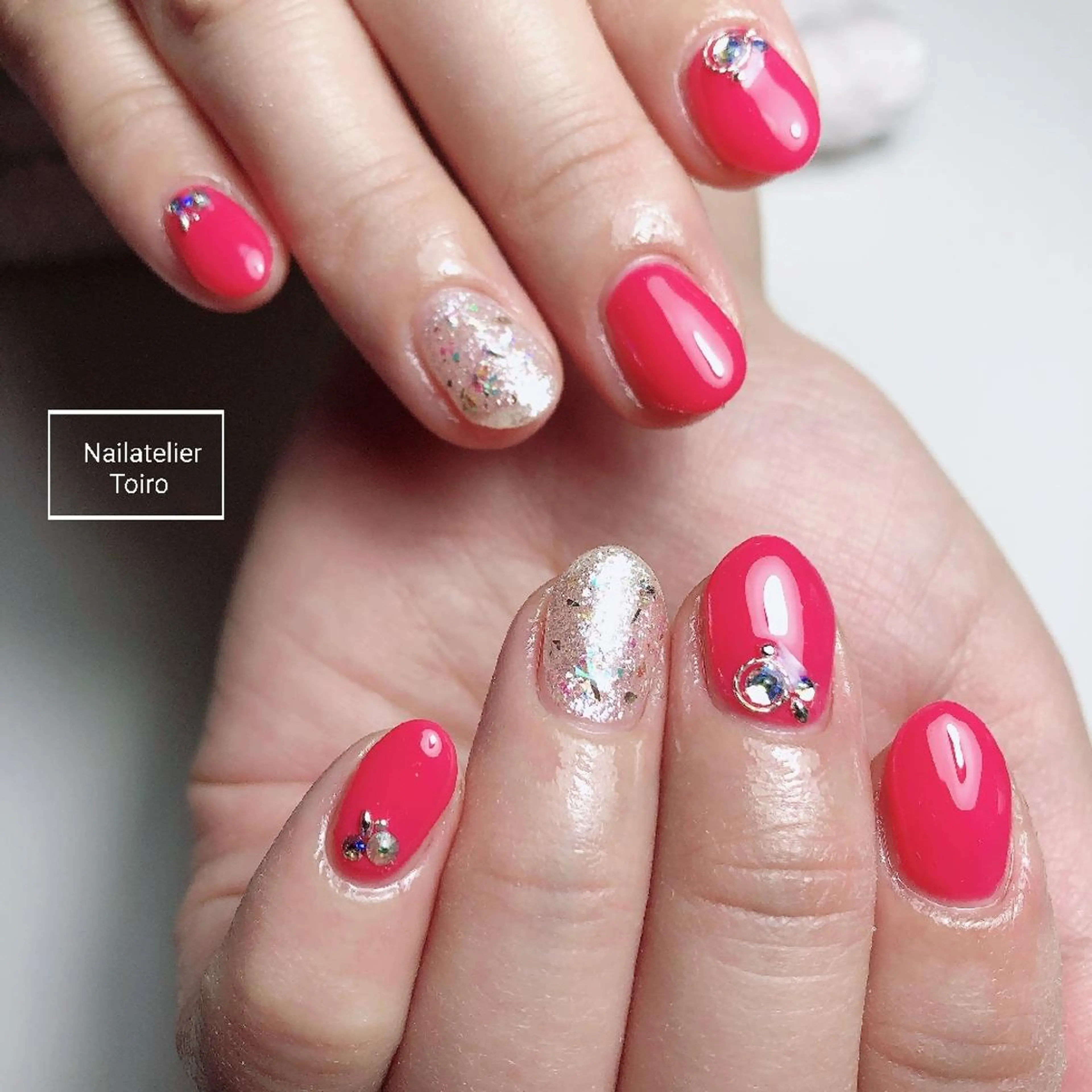 ミディアム ネイル クリスマス 冬ネイル クリスマス ☺︎山部 志麻☺︎のネイルデザイン