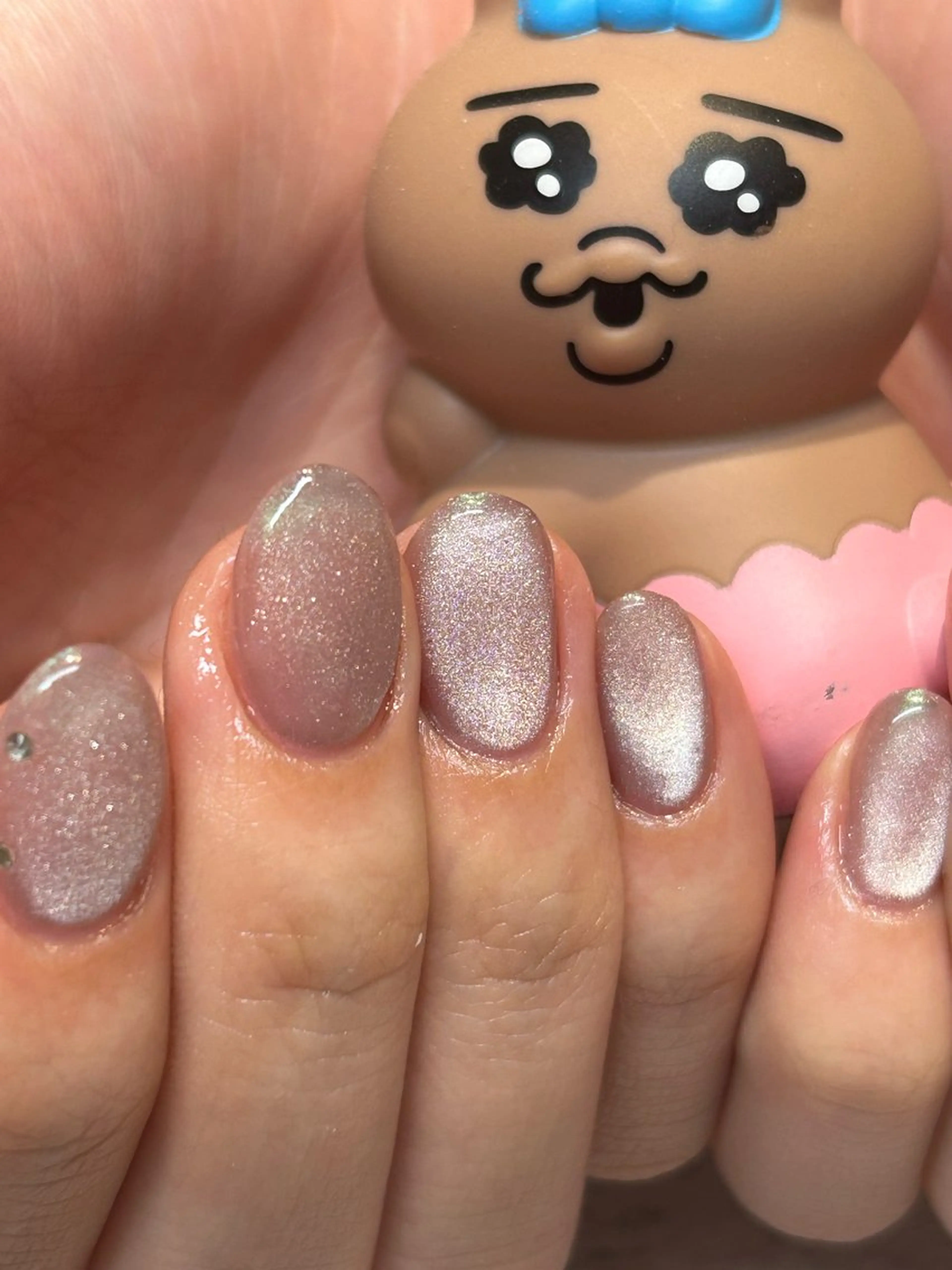ネイル ワンカラーネイル mellow :所属・mellow:ｸﾙﾐ ﹡˖˟༝🎀˖˟ ༝のネイルデザイン