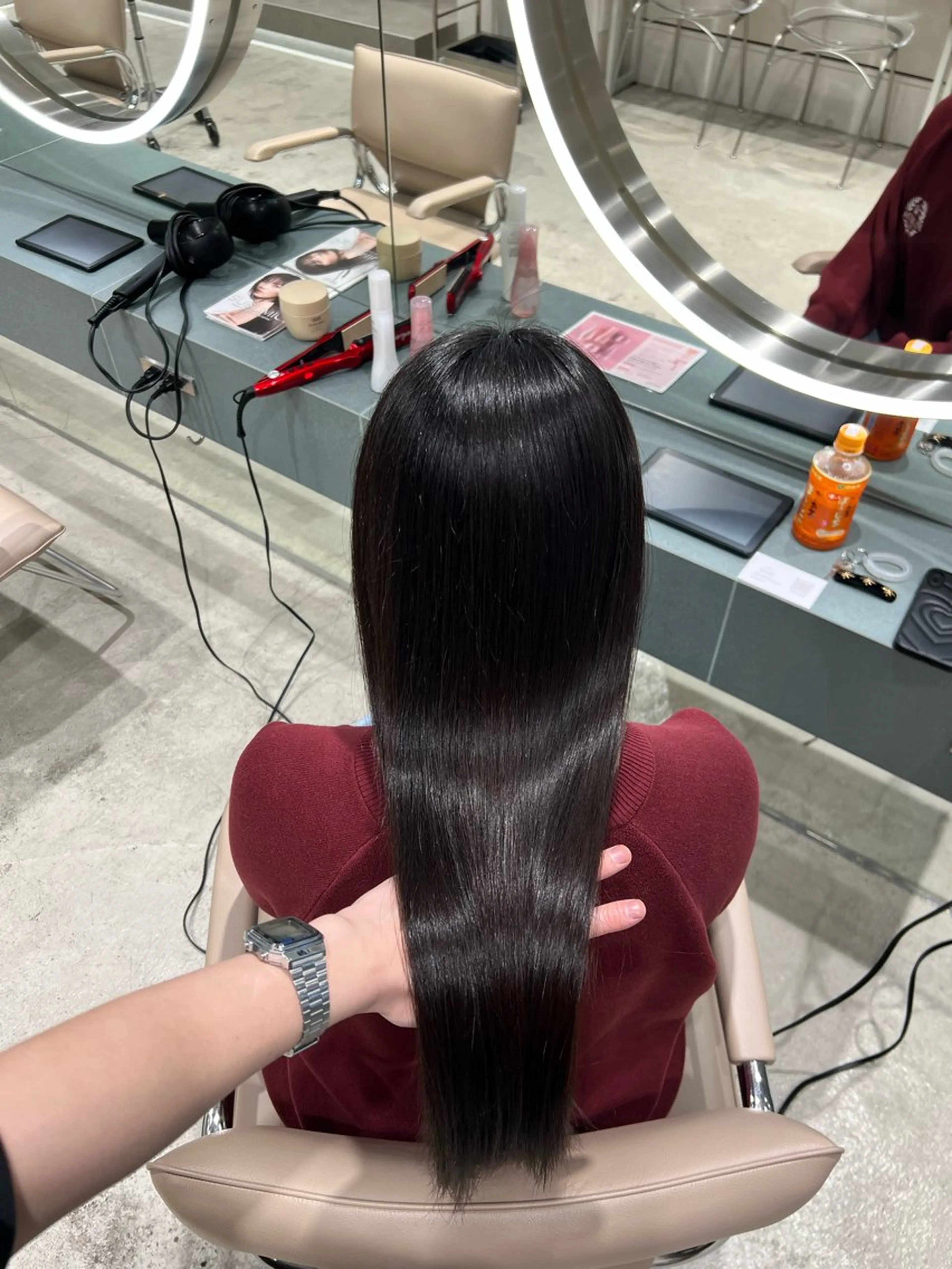 ミディアム カラー ヘアカラー トリートメント ✨髪質改善 縮毛矯正 艶髪 立川美容室✨のヘアスタイル