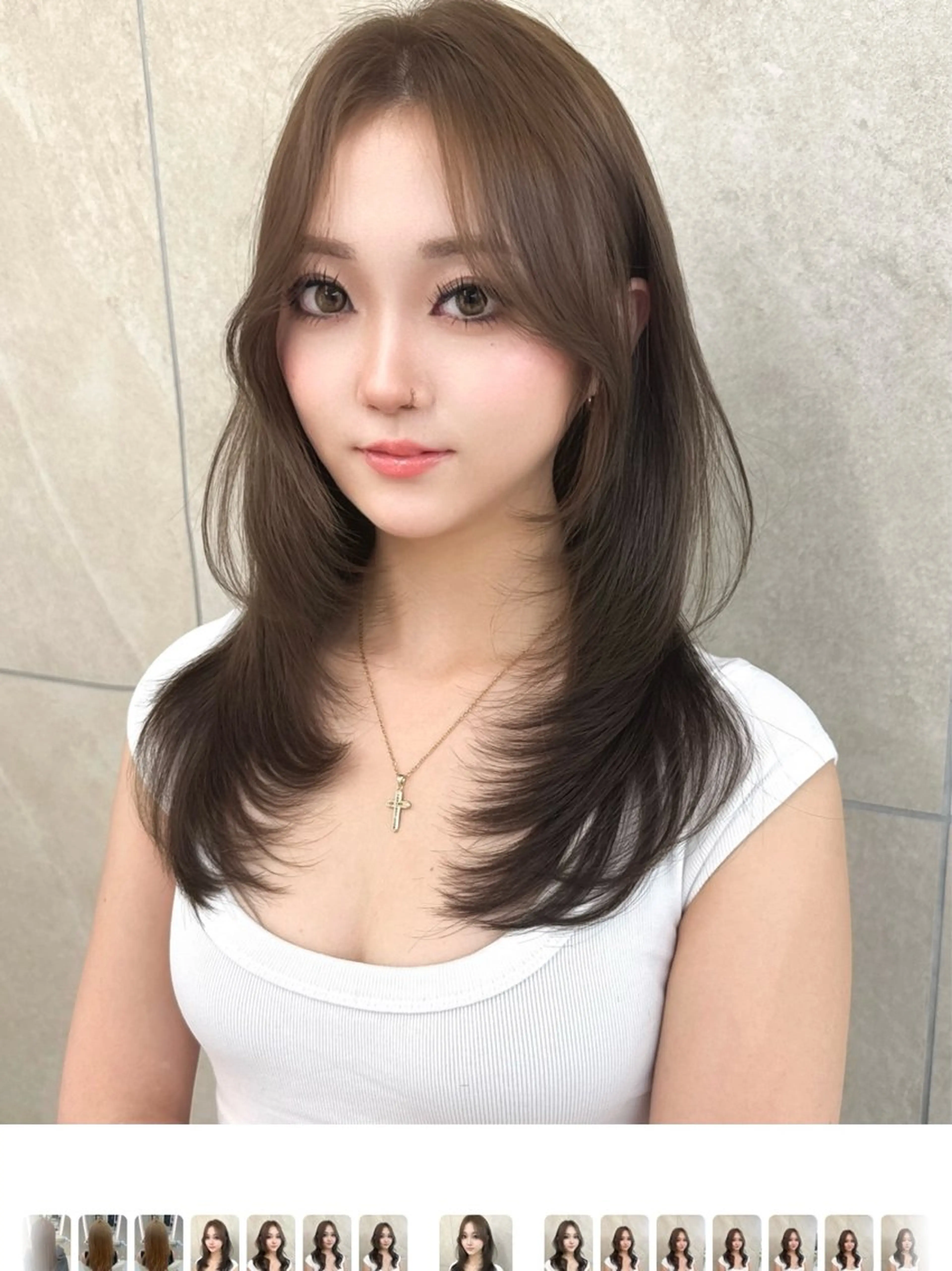 【トリートメント付き】韓国レイヤーカットの写真