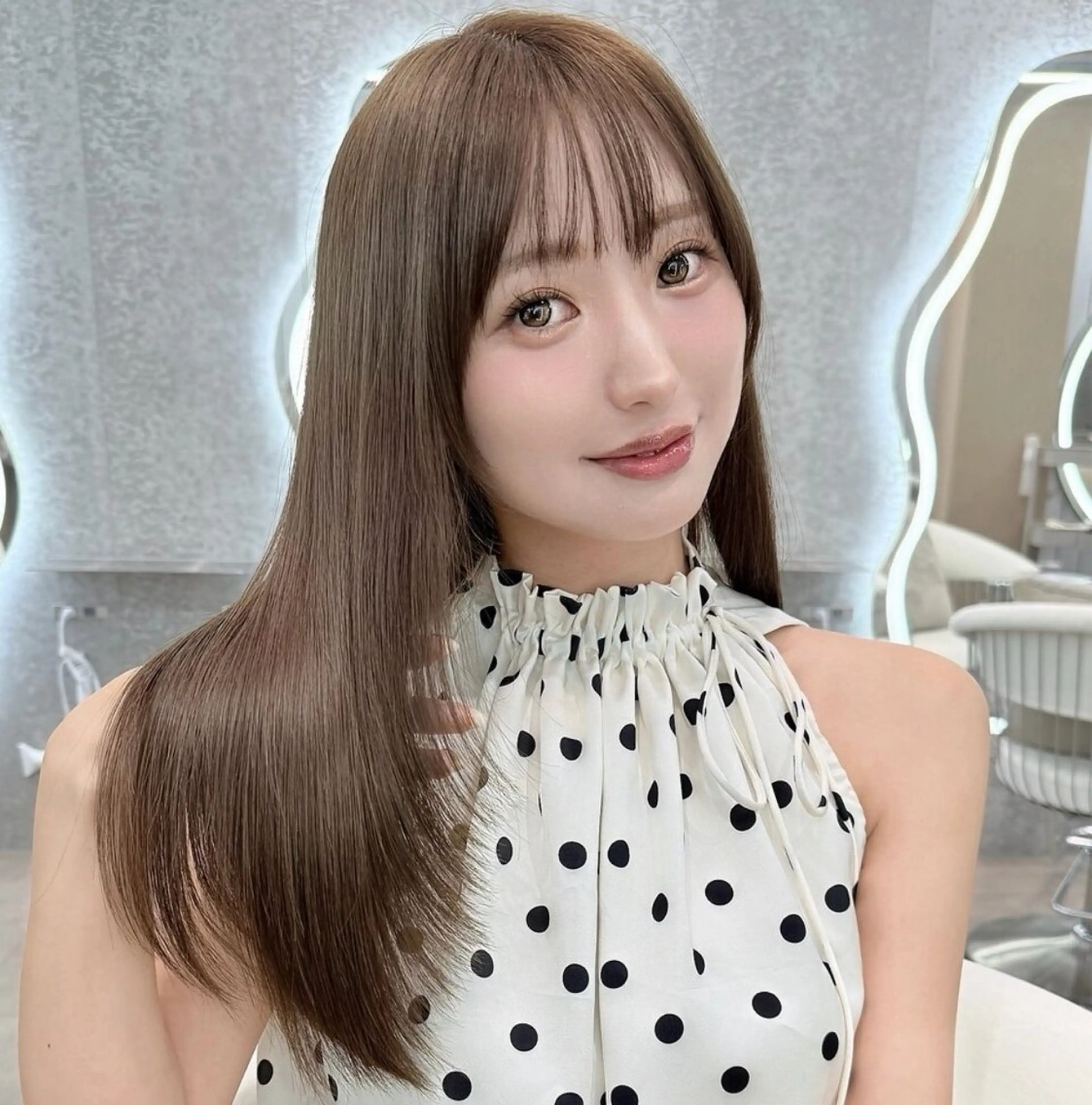 ロング カラー 切りっぱなしボブ ブリーチ ブリーチなしカラー ボブ 顔周りカット カット ヘアカラー 浦和/髪質改善/ボブ 縮毛矯正/大和田拓夢のヘアスタイル