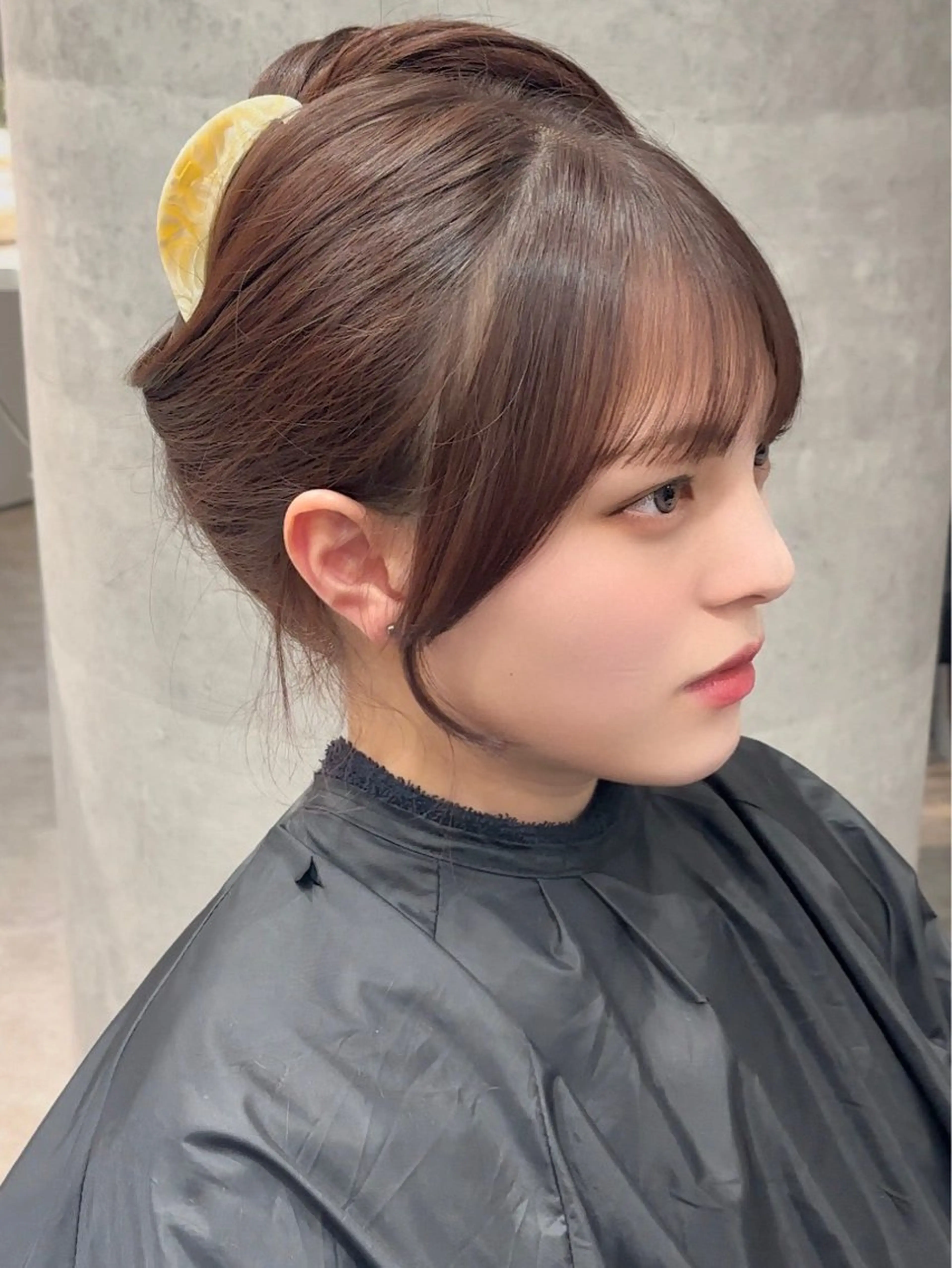 セミロング くびれヘア 韓国風ヘア レイヤーカット カット ヘアカラー 新宿/韓国レイヤー 顔まわり/RIKUのヘアスタイル