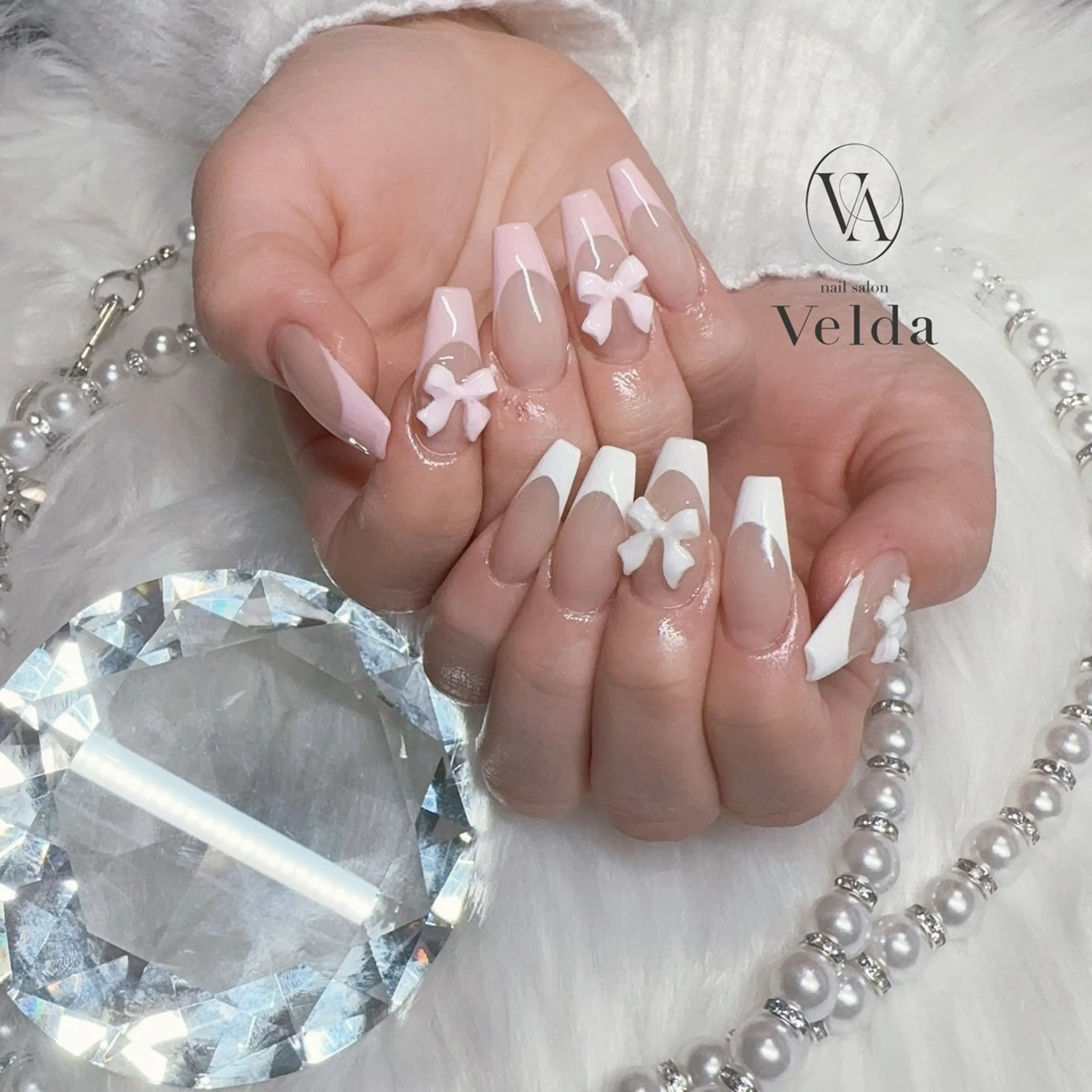 ネイル フレンチネイル 💎スカルプ💎 Velda(ベルダ)のネイルデザイン