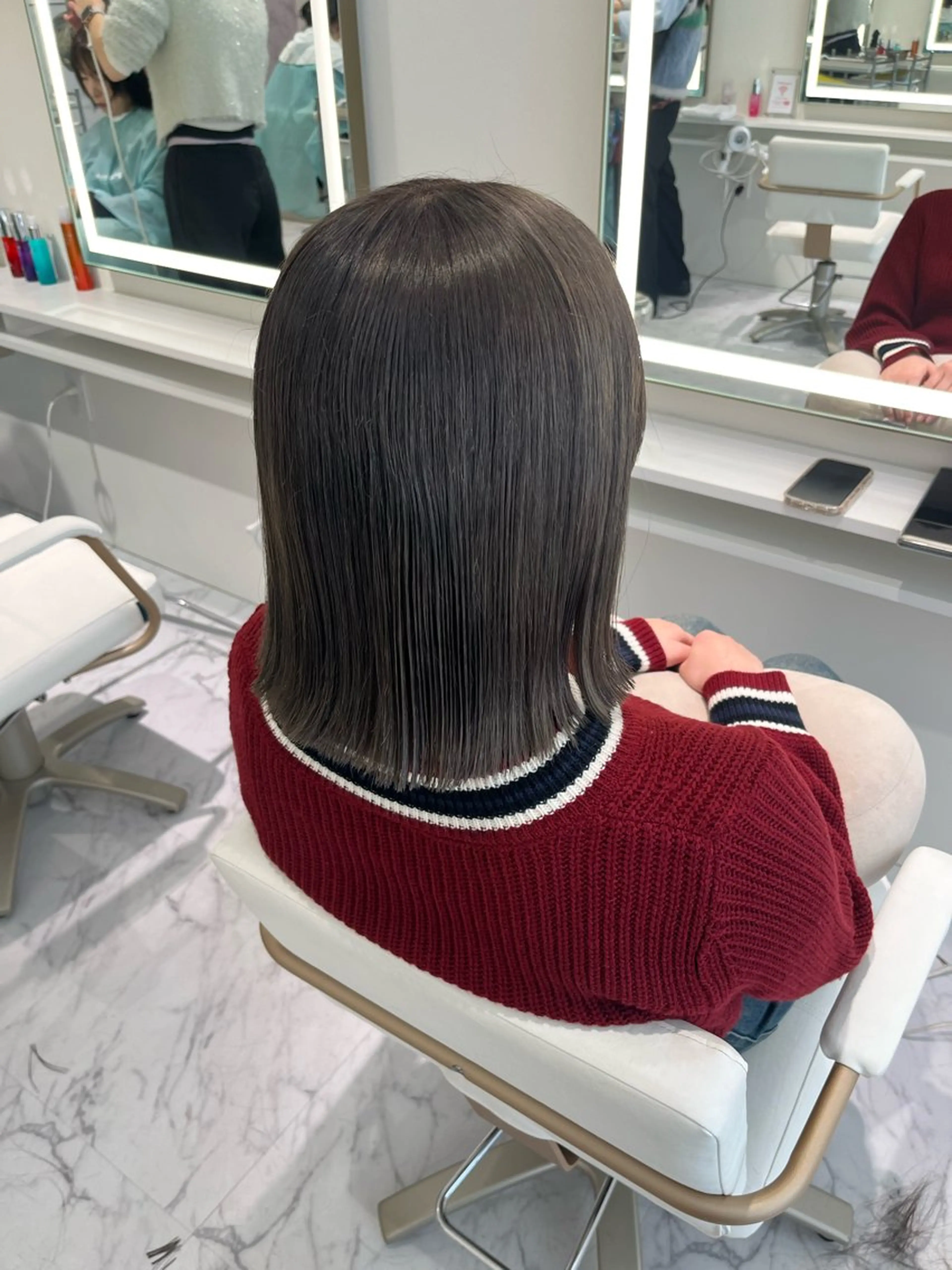 ミディアム カラー ヘアカラー ParveMix 🌝🫧山本 玲南のヘアスタイル