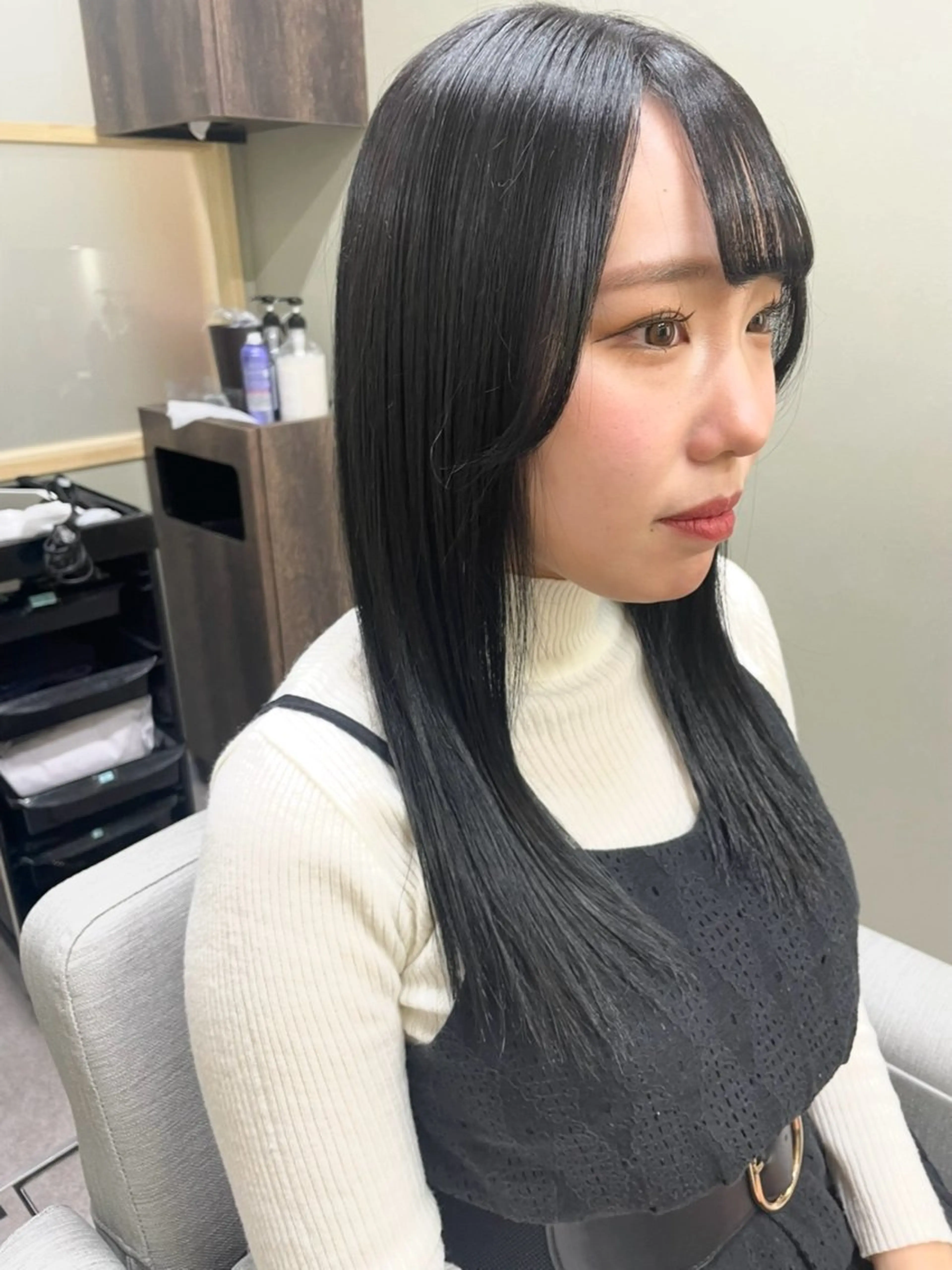 ロング カラー カット ヘアカラー トリートメント 髪質改善カラー&TR 縮毛矯正/弱酸性矯正のヘアスタイル