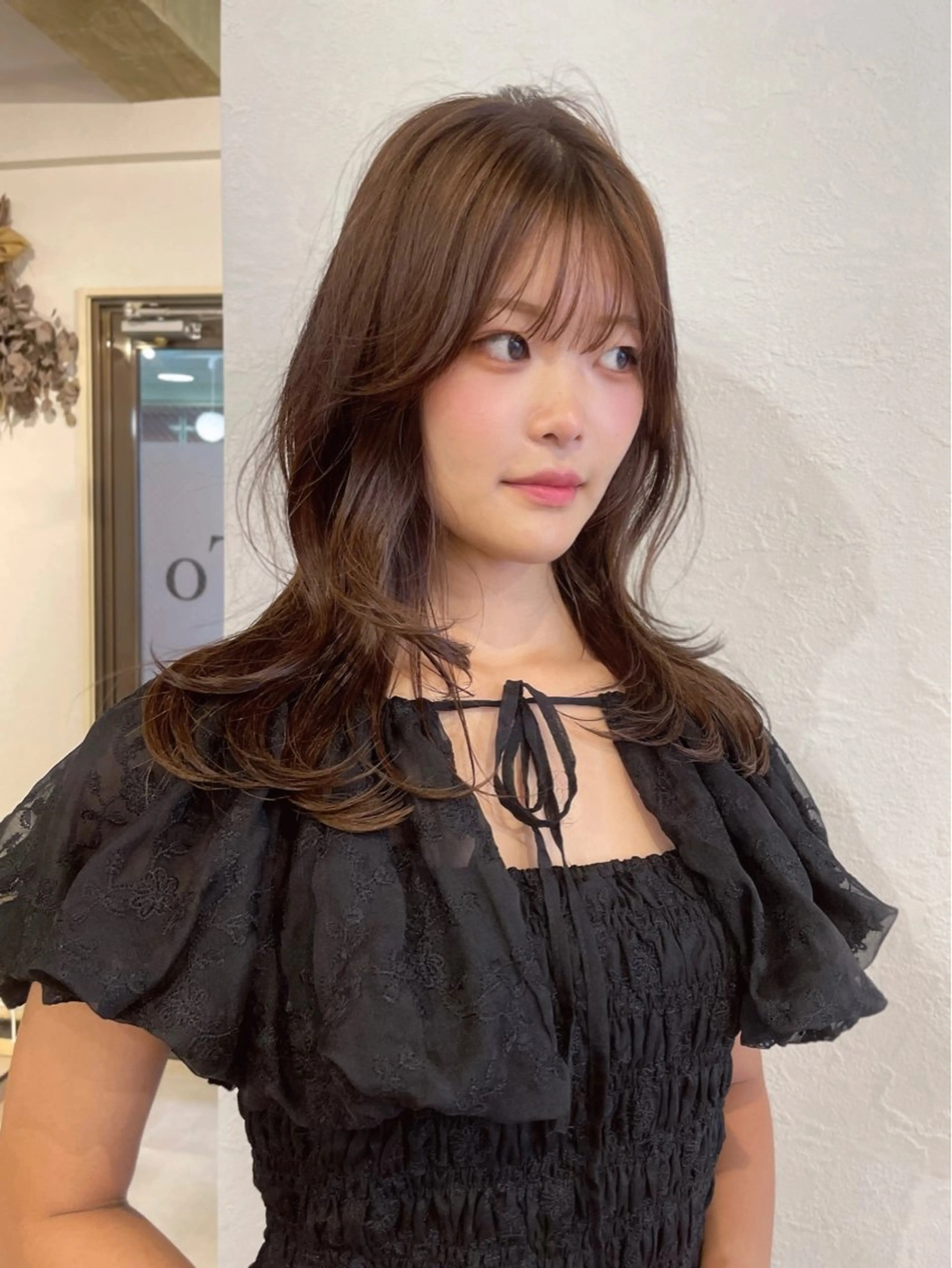 セミロング レイヤーカット カット ヘアカラー トリートメント ボブ/ショート/ 透明感カラー/まりなのヘアスタイル
