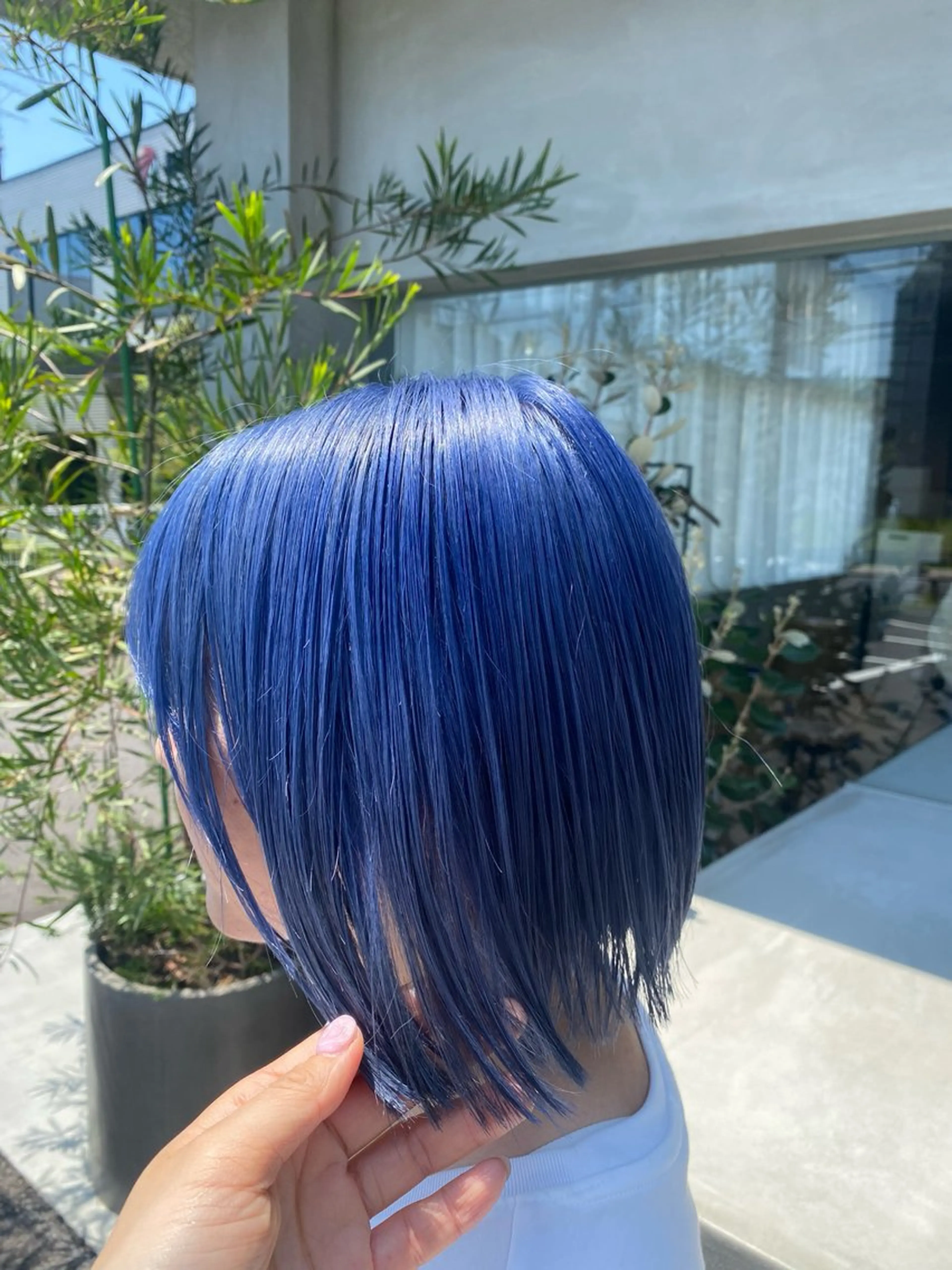 ショート カラー ブリーチ ケアブリーチ ハイトーンカラー ネイビーカラー トリートメント ヘアカラー トリートメント 艶髪・透明感カラー・ 韓国ヘア・Yuriのヘアスタイル