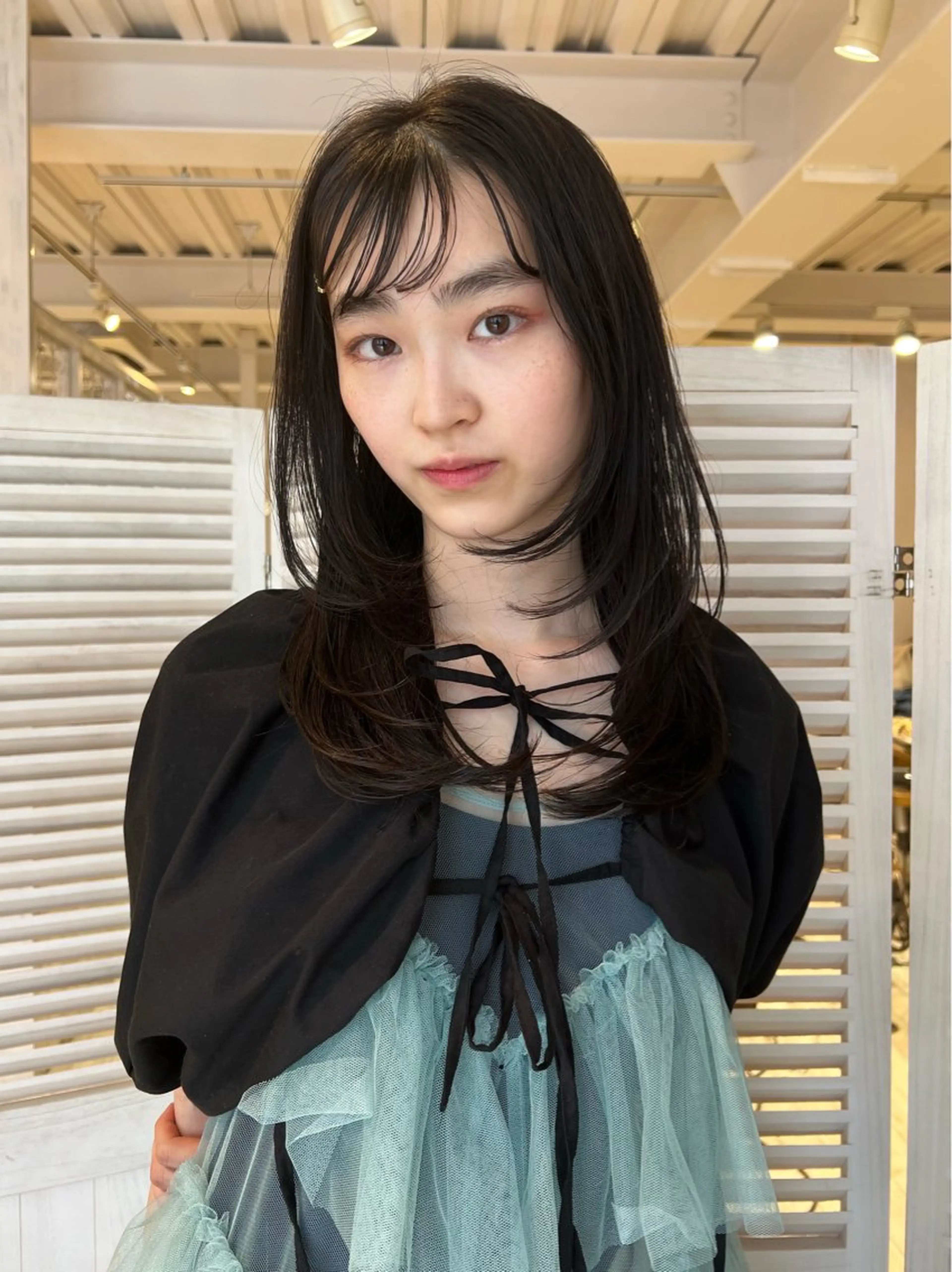 セミロング 韓国ヘア 🎀華澄のヘアスタイル