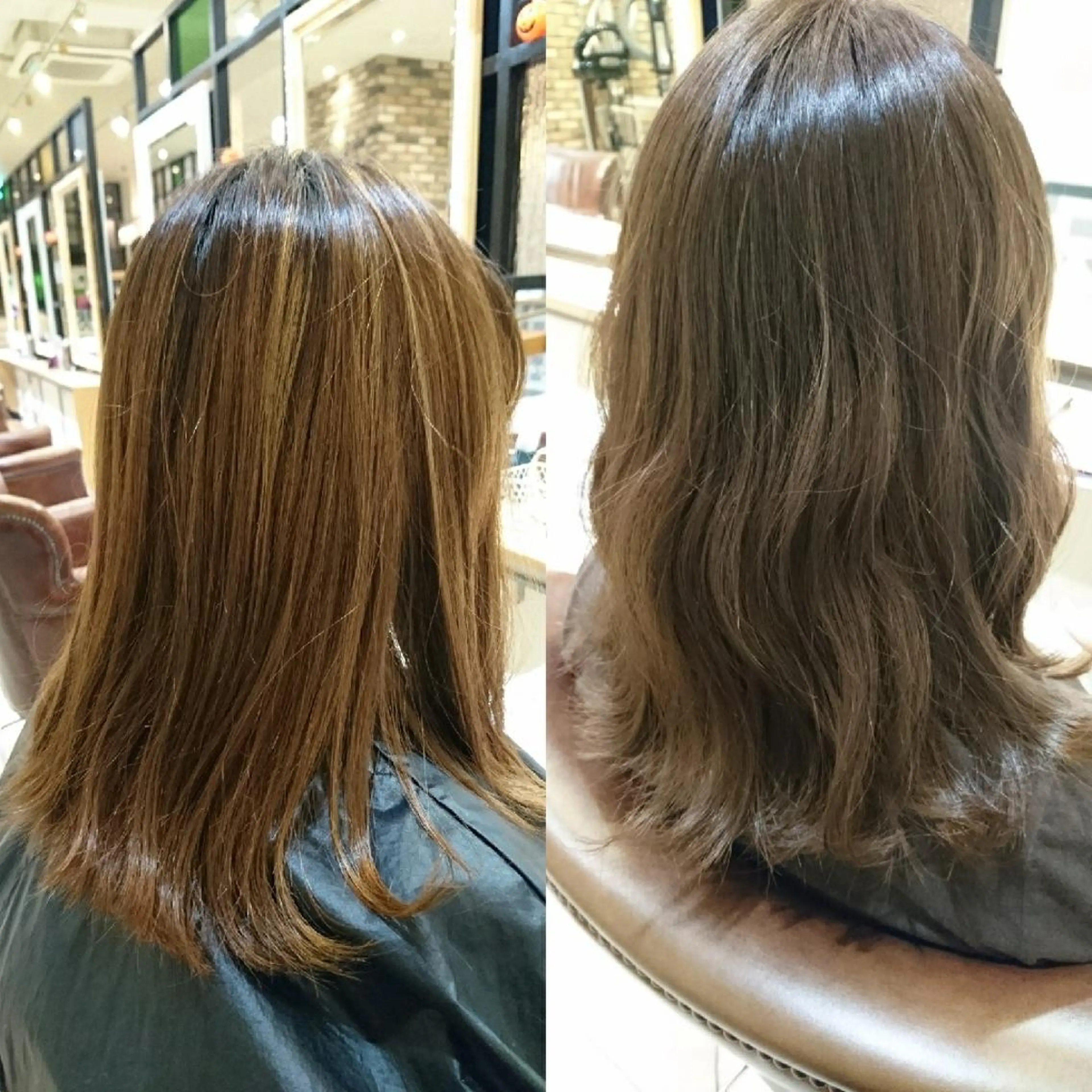 カラー セミロング ブリーチ グレージュ ハイライトカラー ハイライト SERA ✳︎の眉毛・アイブロウイメージ