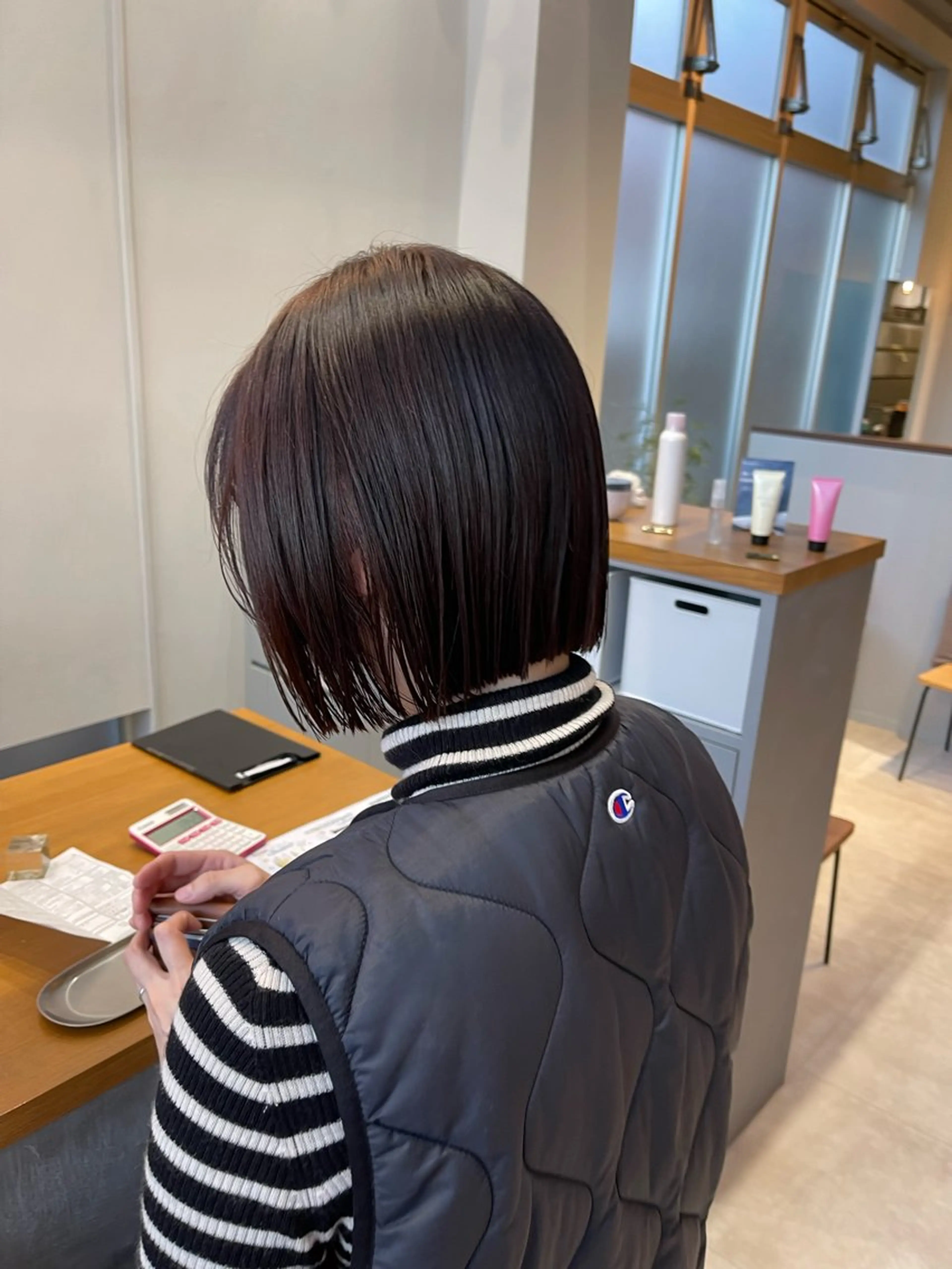 ショート カラー ボブ カット ヘアカラー トリートメント 石原圭悟 /ショート/艶カラーのヘアスタイル
